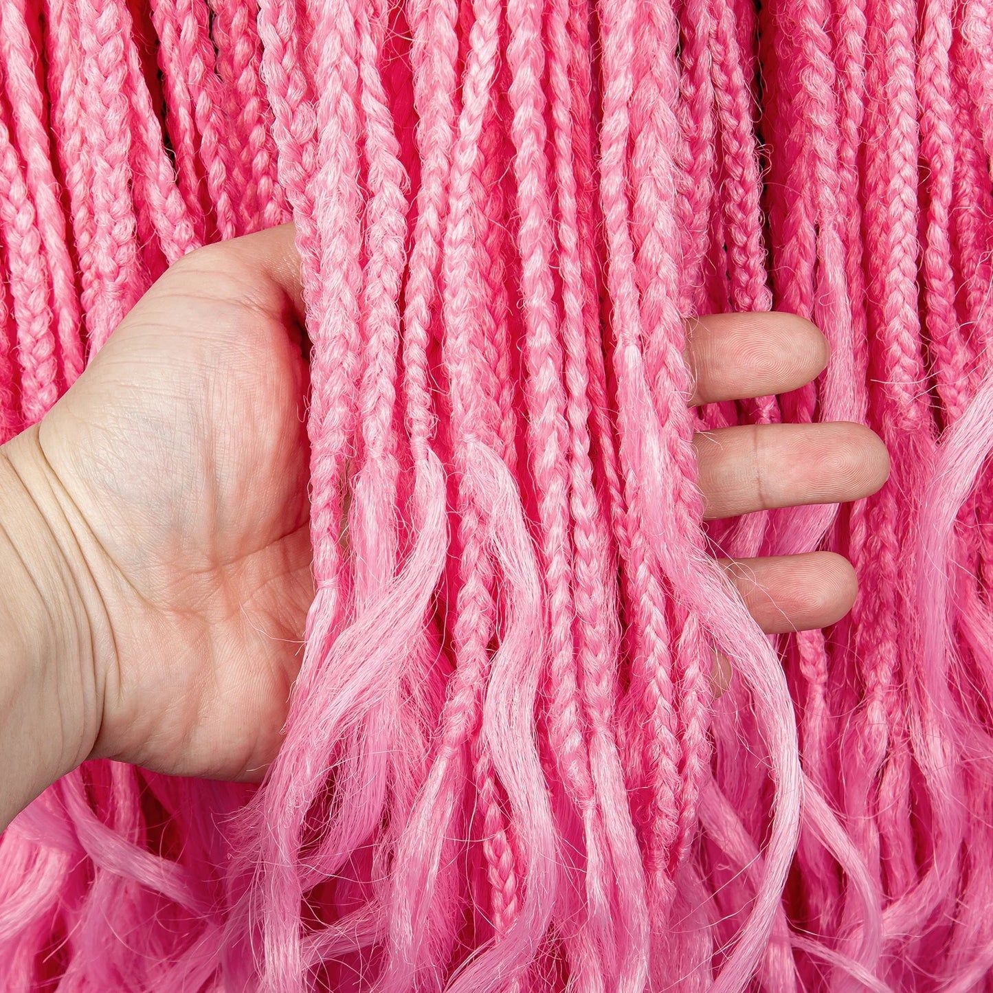 36" Water Wave Braided Wig | Lace Front | Baby Hair | Long Braids Luxegan