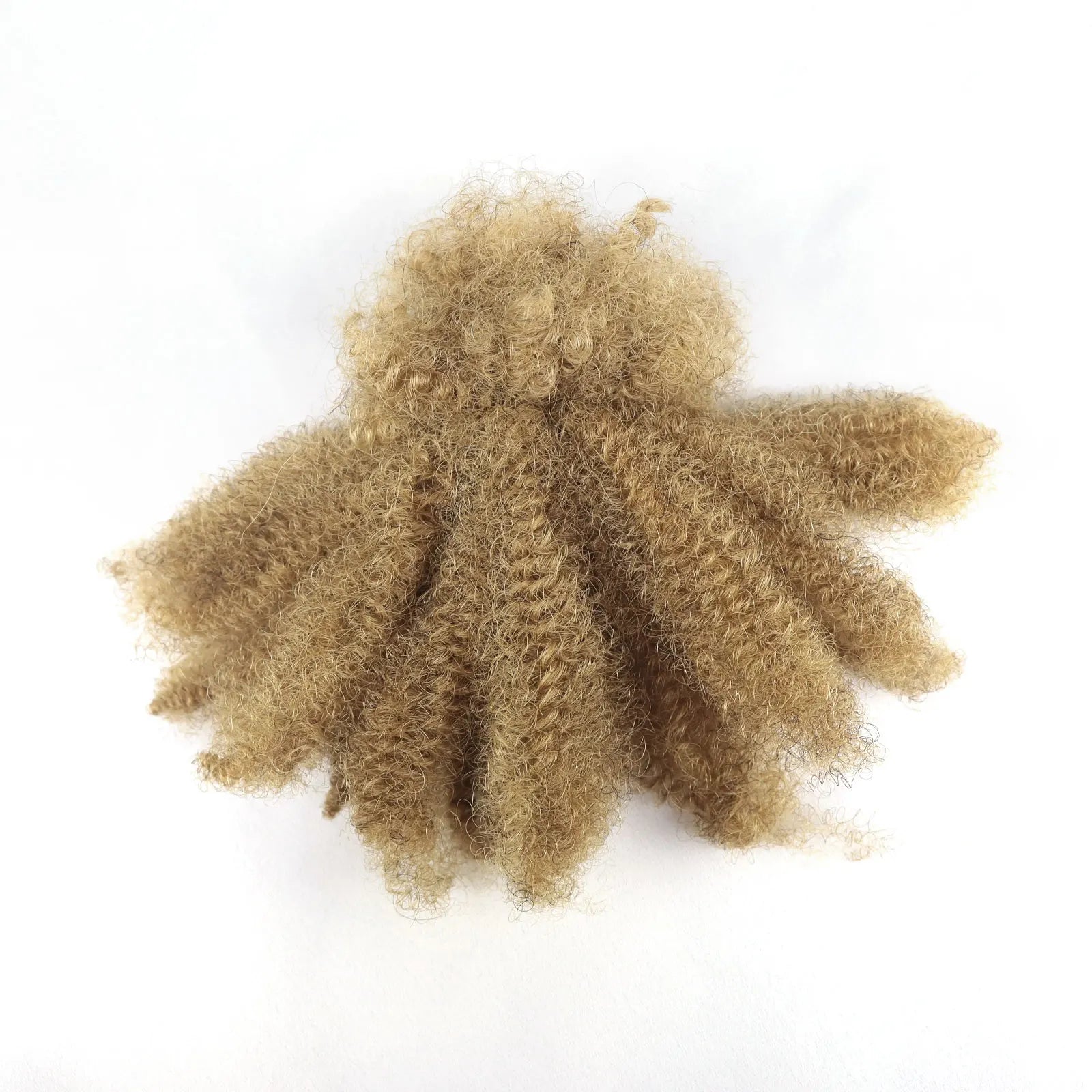 #30-#1-#30 Ombre Brown Afro Kinky Curly Bulk Human Hair | 50g Brazilian Crochet Braiding Hair Extensions (No Weft) Luxegan