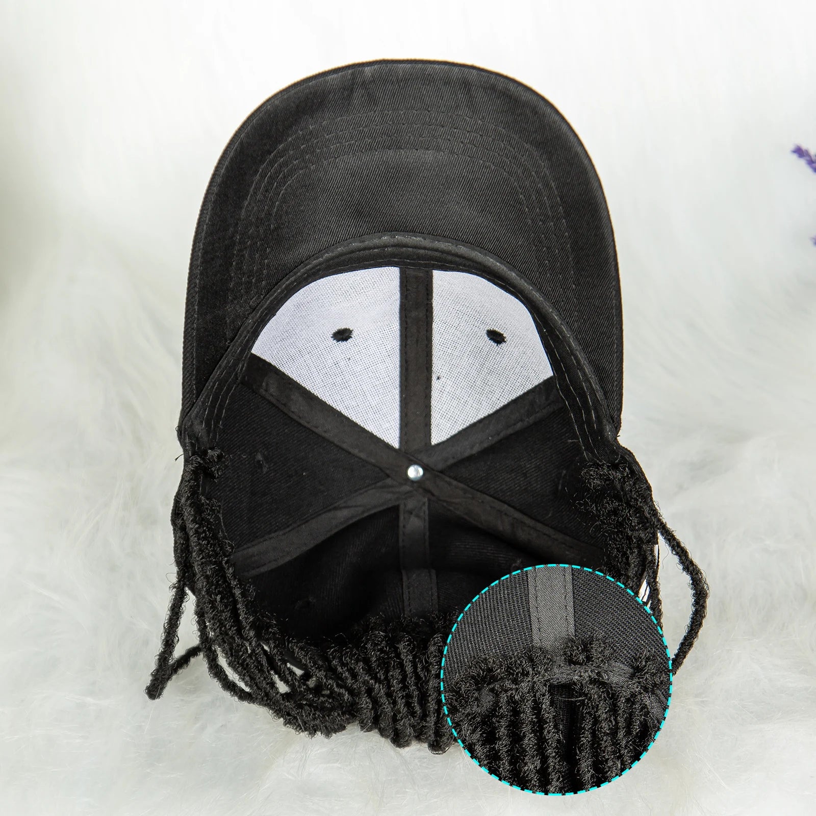 Braided Baseball Cap Wig | Adjustable Hat Wig | Afro Black Women & Girls Luxegan