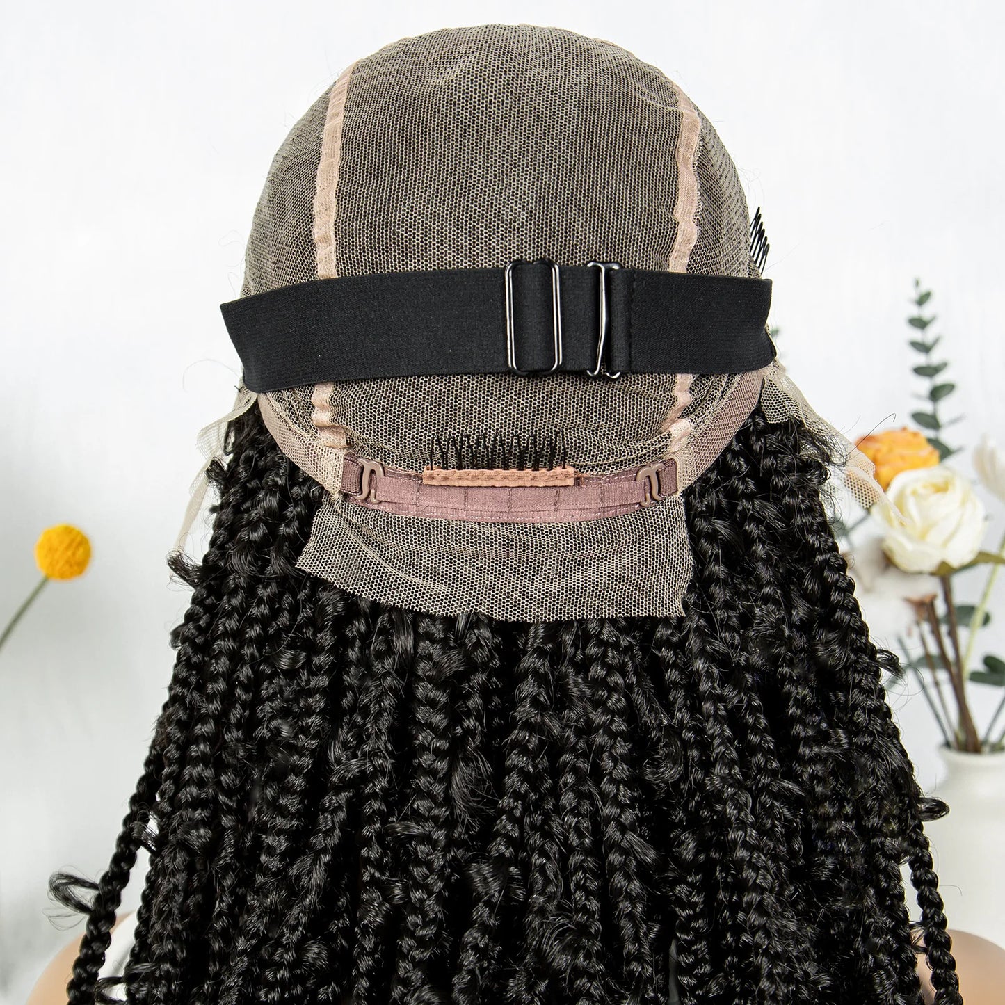 Kima Butterfly Crochet Box Braided Wigs Synthetic Cornrow Full Lace Wig Dreadlocks Wig Crochet For Black Women