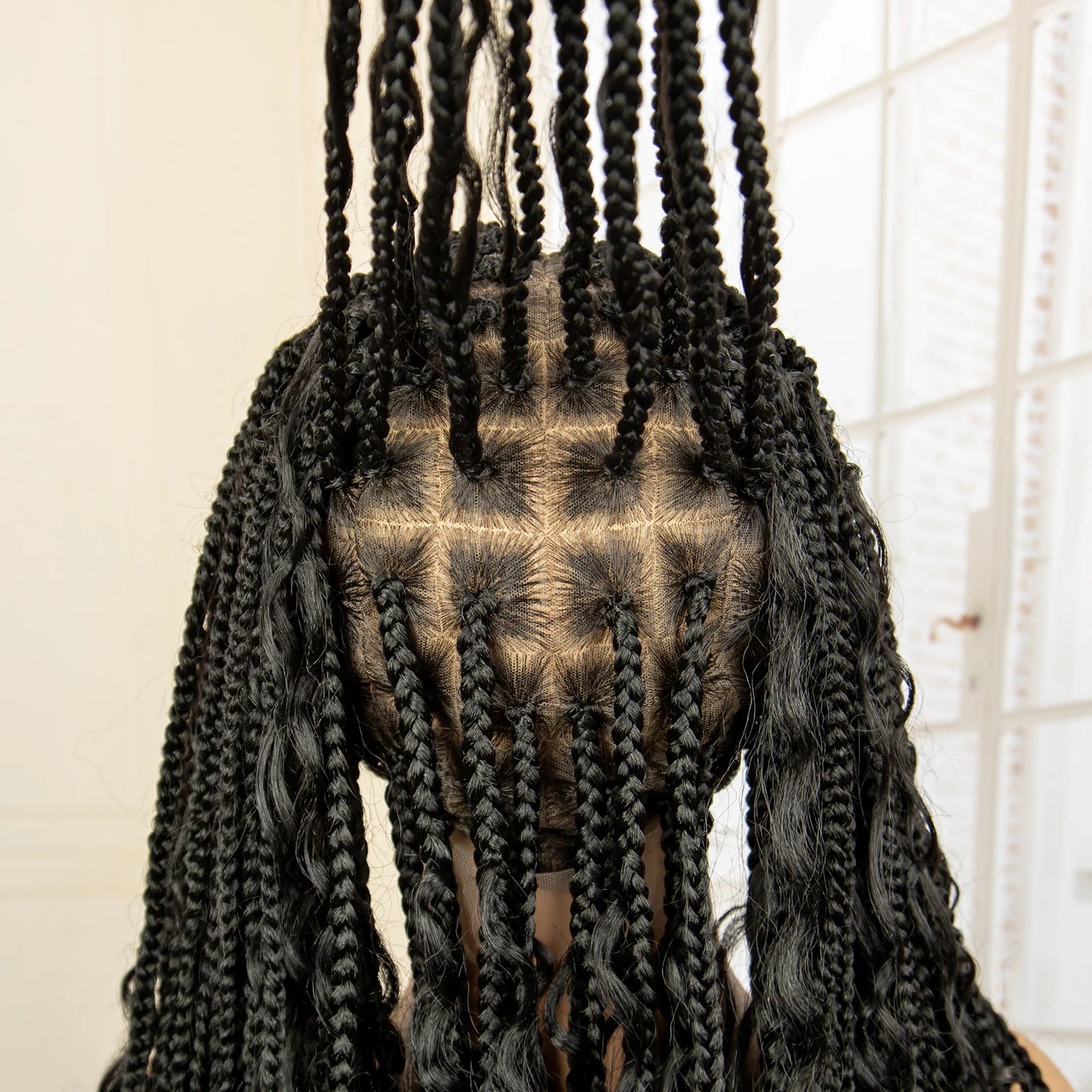 32 Inch Senegalese Twist Braided Wig - Knotless - Full Lace - Synthetic - with Baby Hair