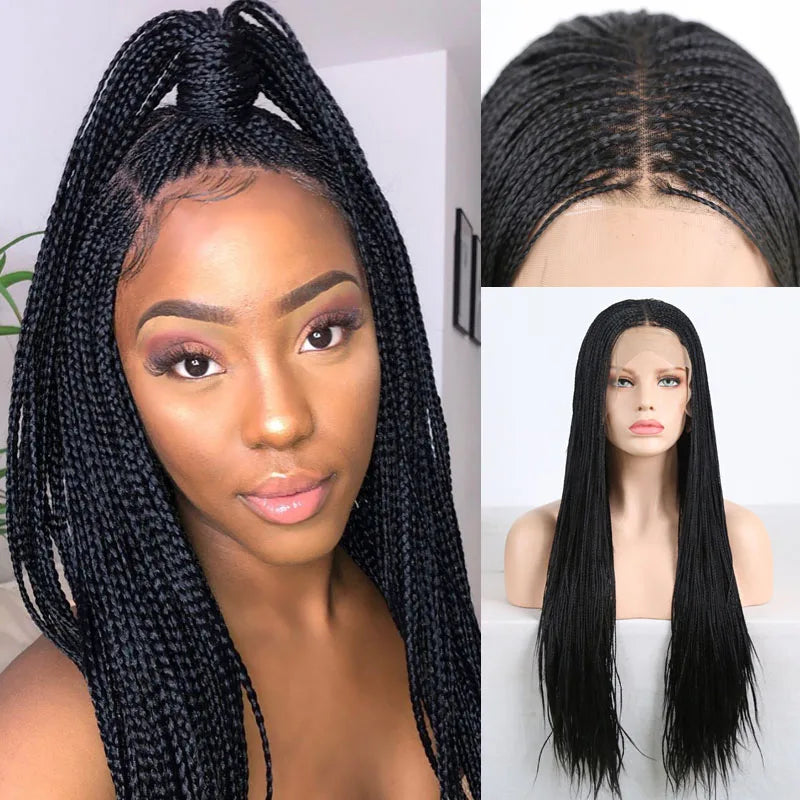 Braided Box Braids | Lace Front Wig | Swiss Lace Luxegan