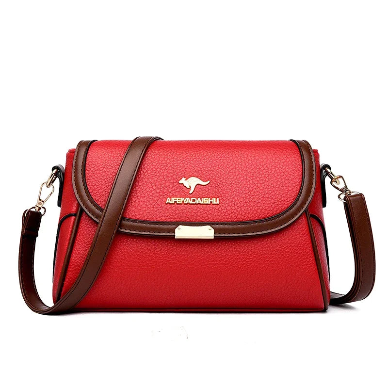 Solid Color High-Quality Leather Small Shoulder Bags | New Messenger Bags with Strap & Designer Crossbody Bag (Sac à Main) Luxegan