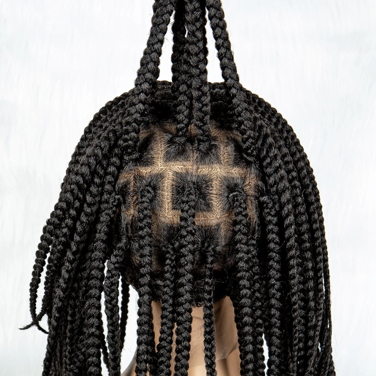 Pelucas trenzadas Bob para mujeres negras Peluca de encaje completo con trenzas estilo cornrow Peluca sintética de encaje frontal con trenzas de caja sin nudos con cabello de bebé