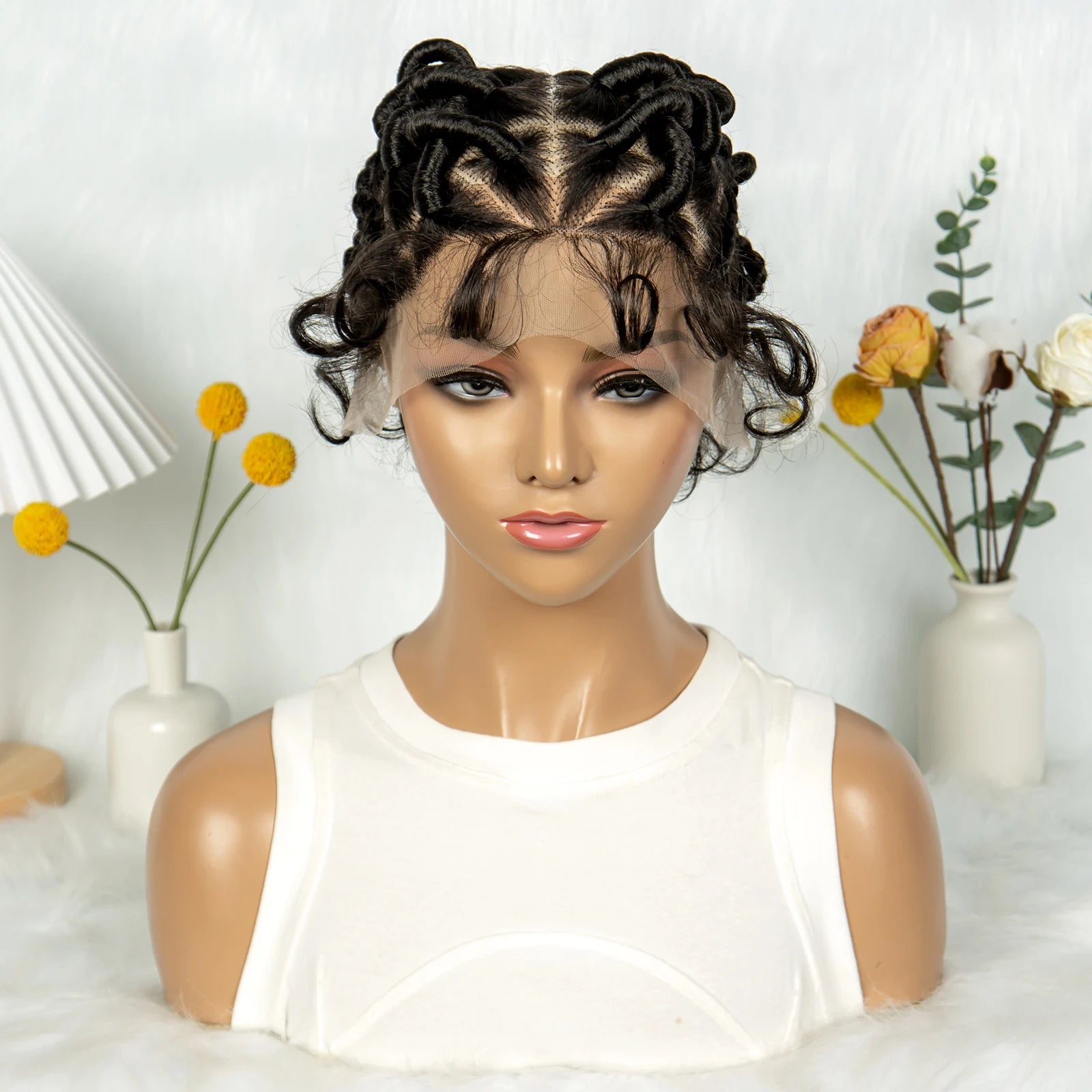 KIMA Knotless Cornrow Braids Wig | Full Lace Locs & Twists Luxegan