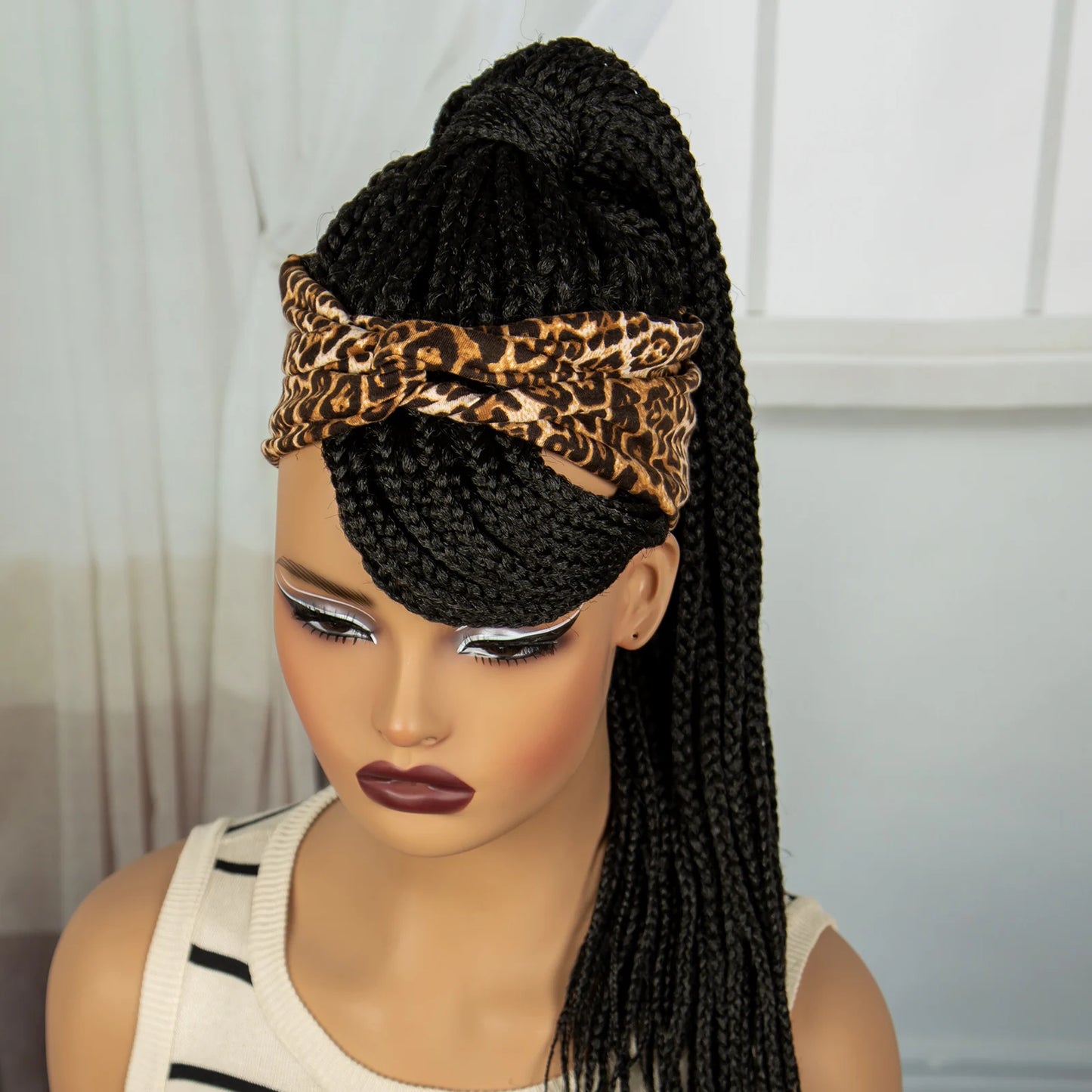 613 Blonde Ponytail Headband Braid Wig with Bangs | Knotless Style Luxegan