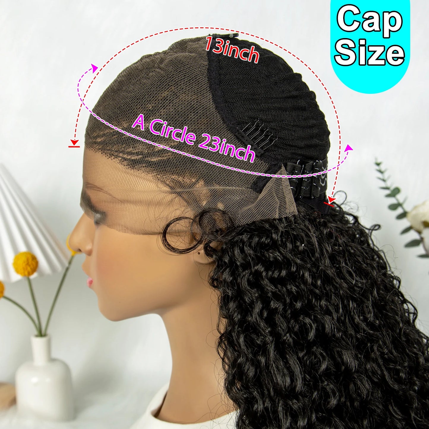 Kima Ombre Cornrow & Curly Ponytail Wig | 13x4 Lace Front | Half Updo | Synthetic Hair | Black Women