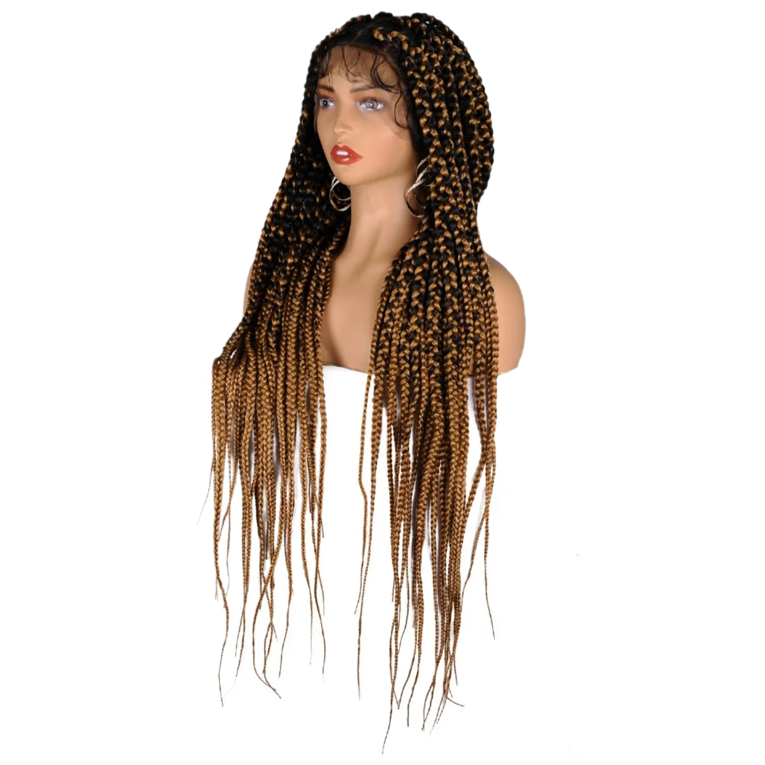 360 Knotless Box Braids Wig | Super Long | Full Lace | Baby Hair | Synthetic Braids | Black Women
