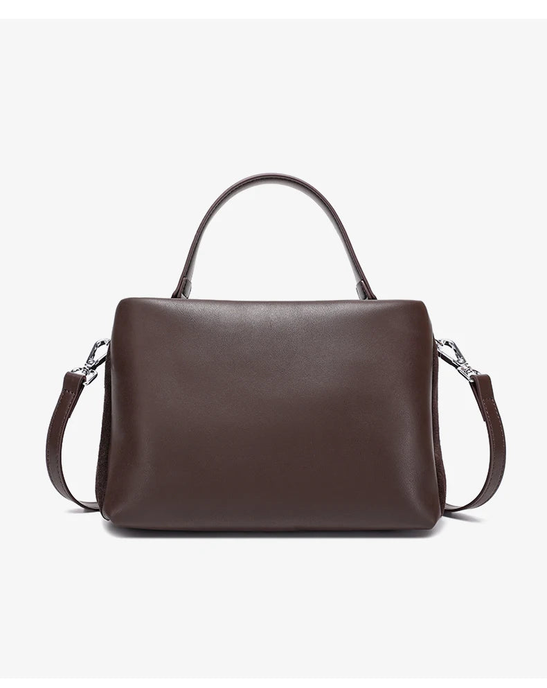 Women's Cow Genuine Leather Shoulder Bag Female Soft Natural Cowhide Retro Handbags Ladies Fashion Trend Commute Crossbody Bags Luxegan