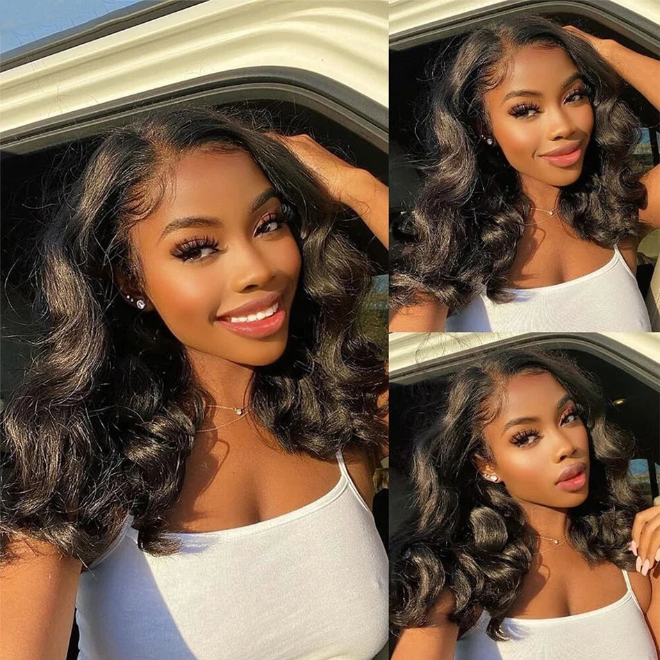 12A Wear & Go Bob Wig | 180% Density Glueless Body Wave Human Hair Luxegan