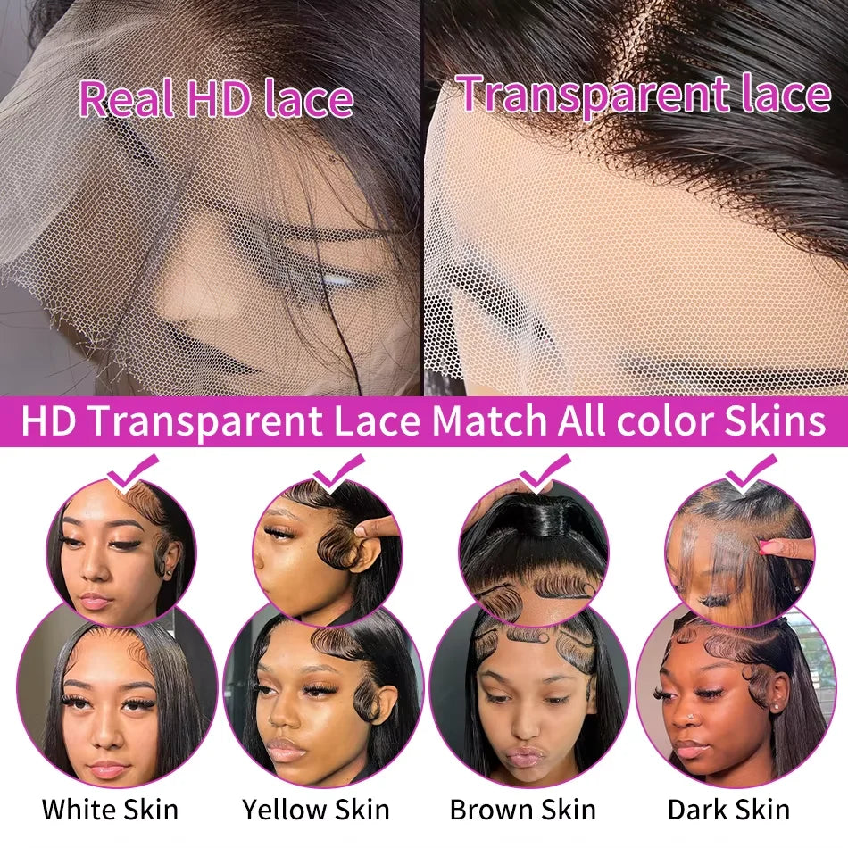 12A Brazilian Hair 36/40 Inch Body Wave 13x4 HD Lace Frontal Wig | Glueless | 100% Raw Human Hair | Ready to Wear Luxegan