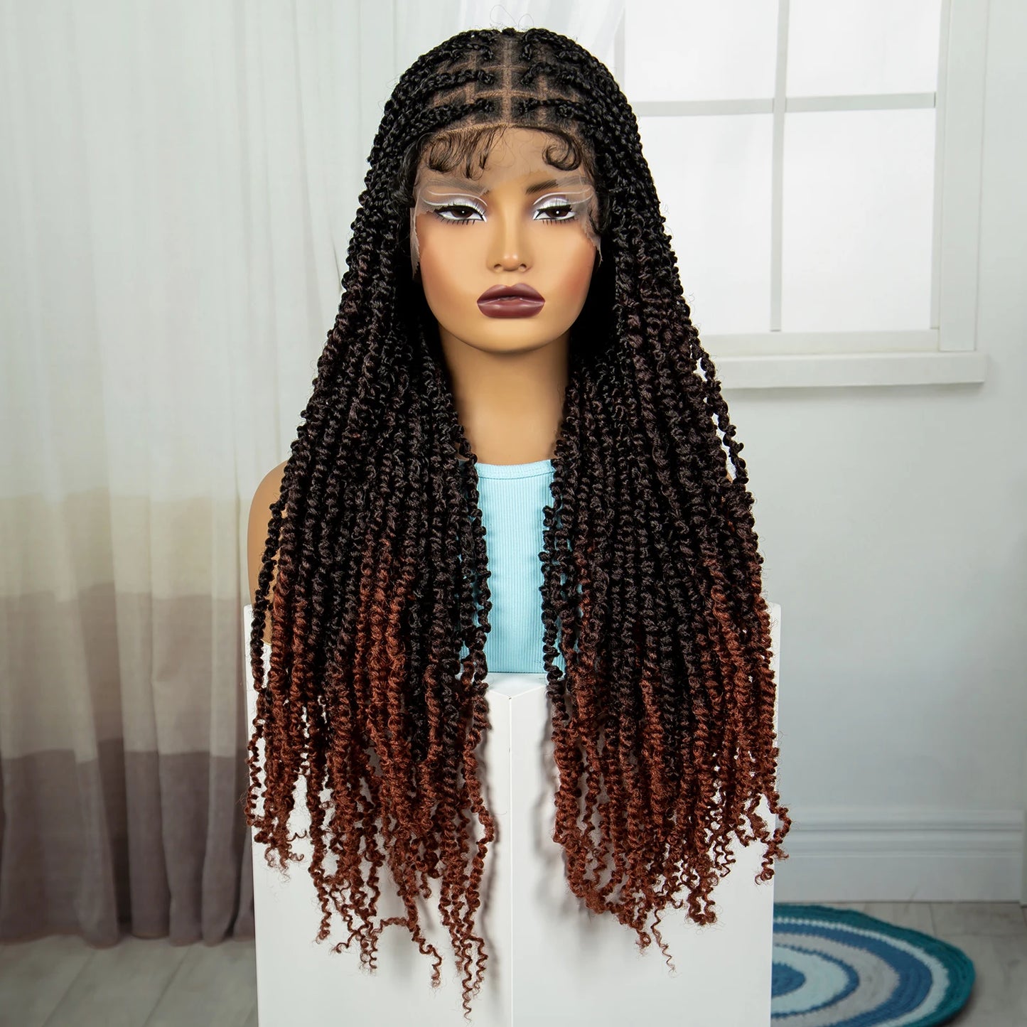 30" Twisted Braids Wig | HD Full Lace | Baby Hair | Long Braids Luxegan