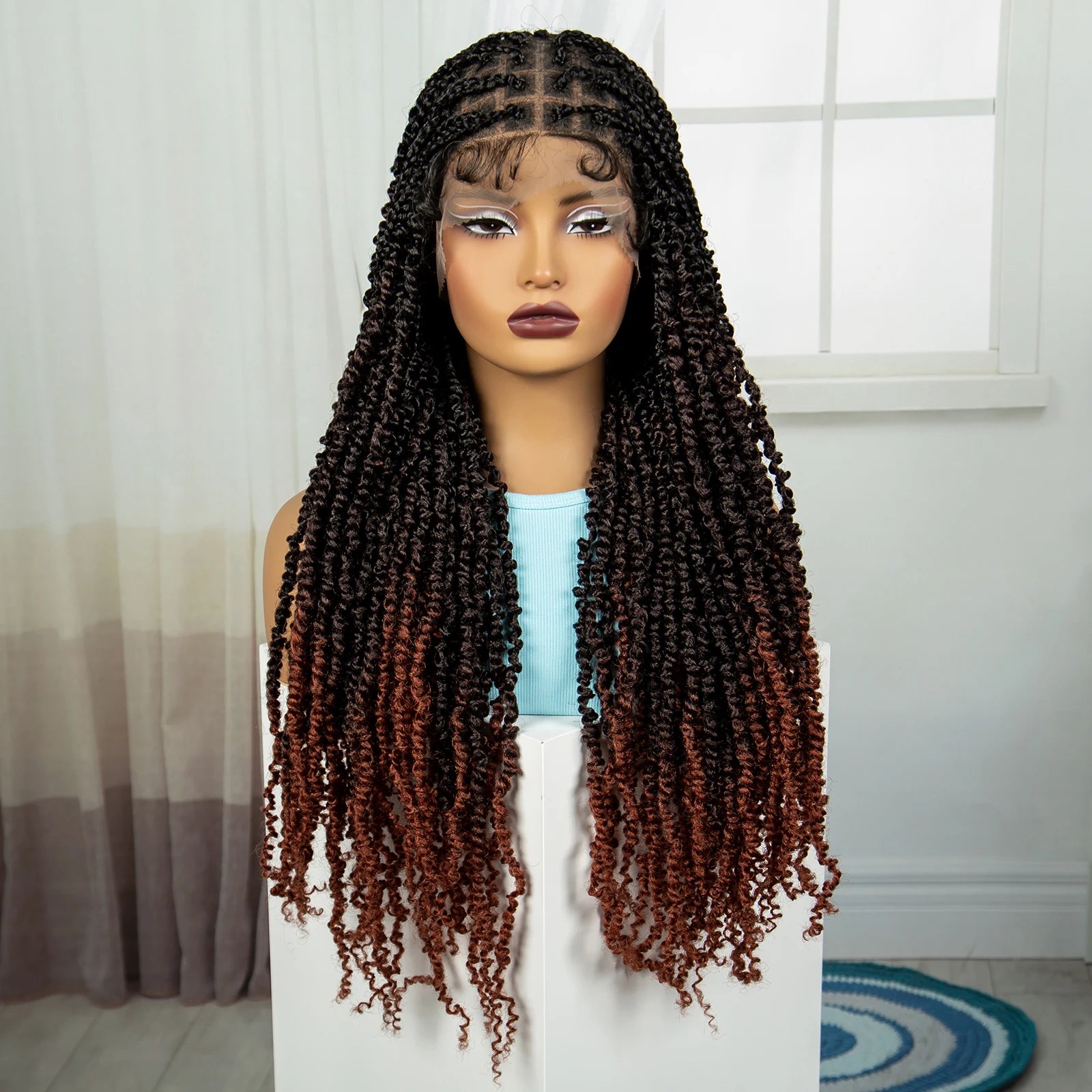 30" Twisted Braids Wig | HD Full Lace | Baby Hair | Long Braids Luxegan