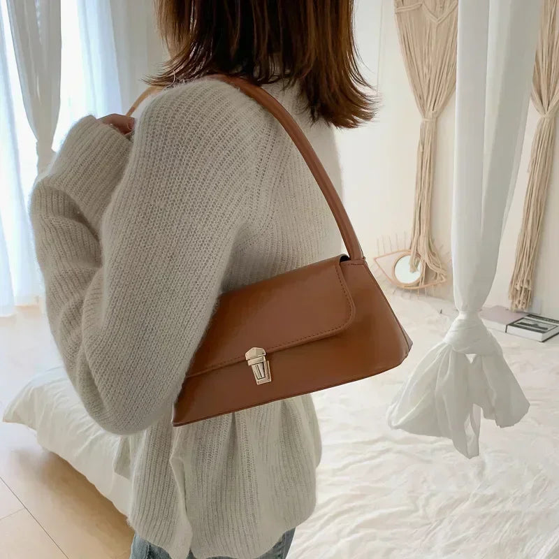 Luxury Brand Crossbody Bags for Women | Fashion Design Underarm & Woman Shoulder Bag (Female Handbag & Purses, Solid Color) Luxegan