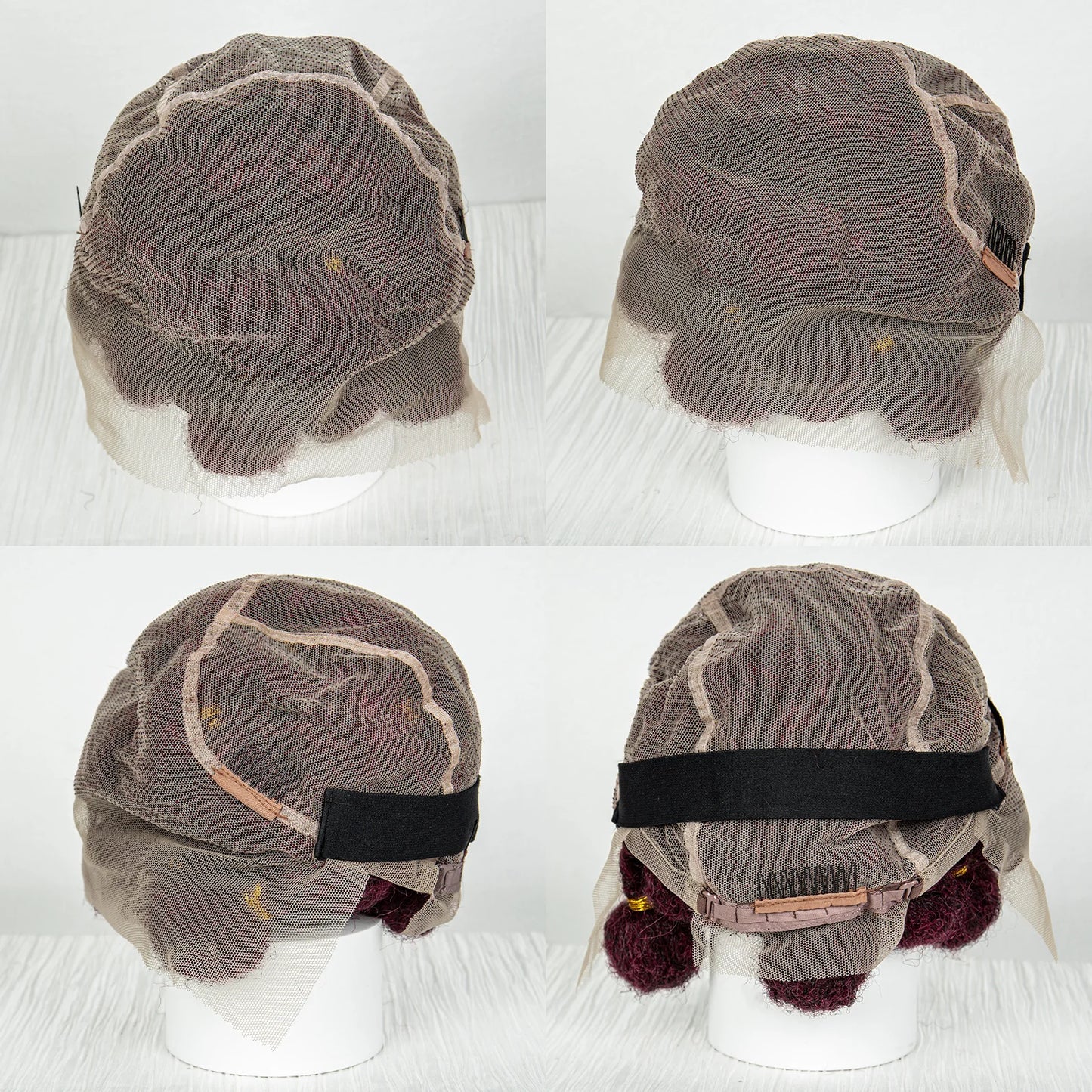 Burgundy Bantu Braids Wig | Handmade Full Lace | Baby Hair Luxegan