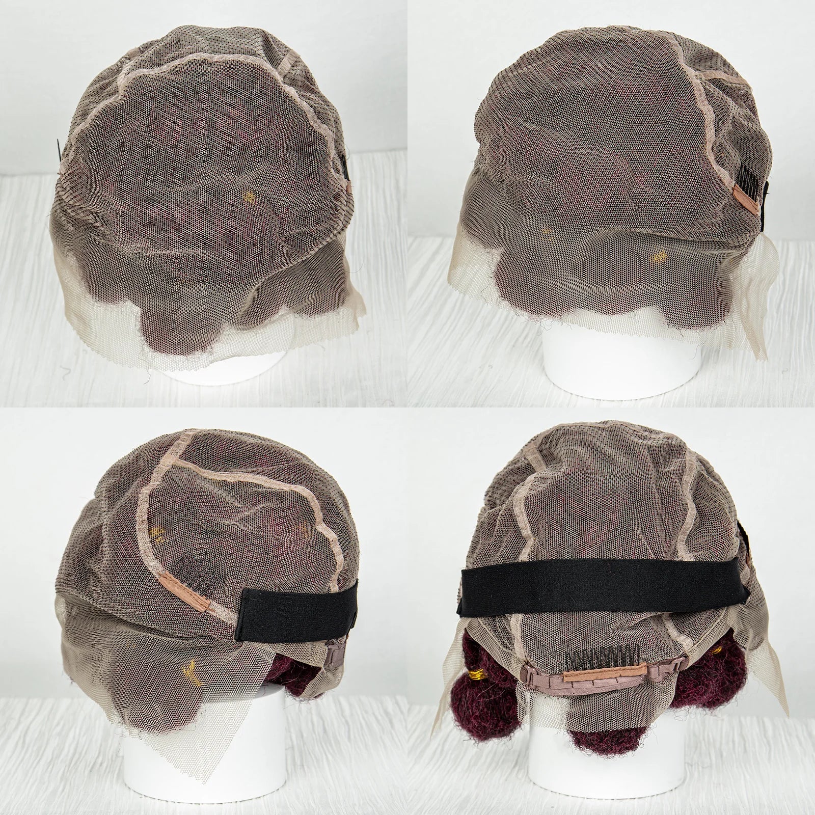 Burgundy Bantu Braids Wig | Handmade Full Lace | Baby Hair Luxegan