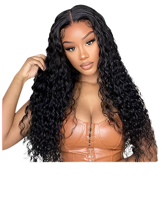 Wear & Go Deep Wave HD Glueless Wig | 6x4 Transparent Lace Peruvian Remy Human Hair (Pre-Plucked & Bleached Knots) Luxegan