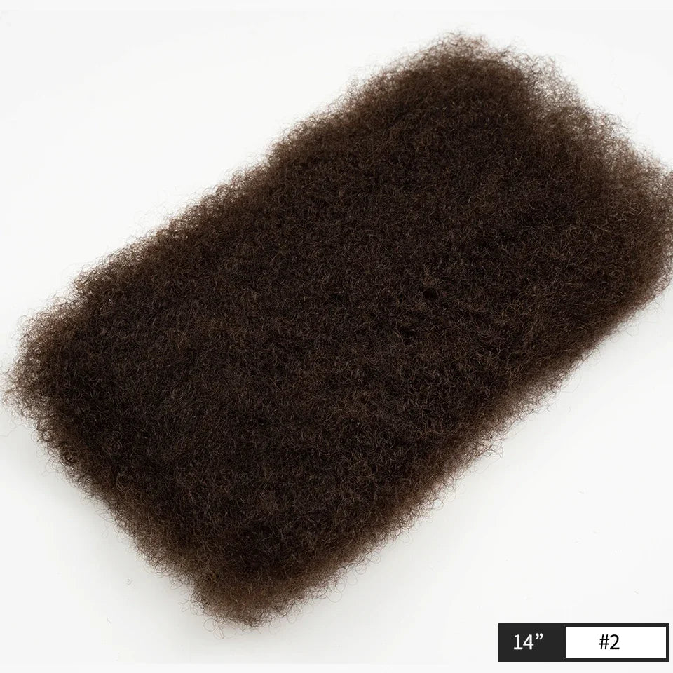 QVR Afro Kinky Curly Bulk Human Hair | No Attachment | Remy Hair | Natural Color | Dreadlock & Braiding Hair Luxegan