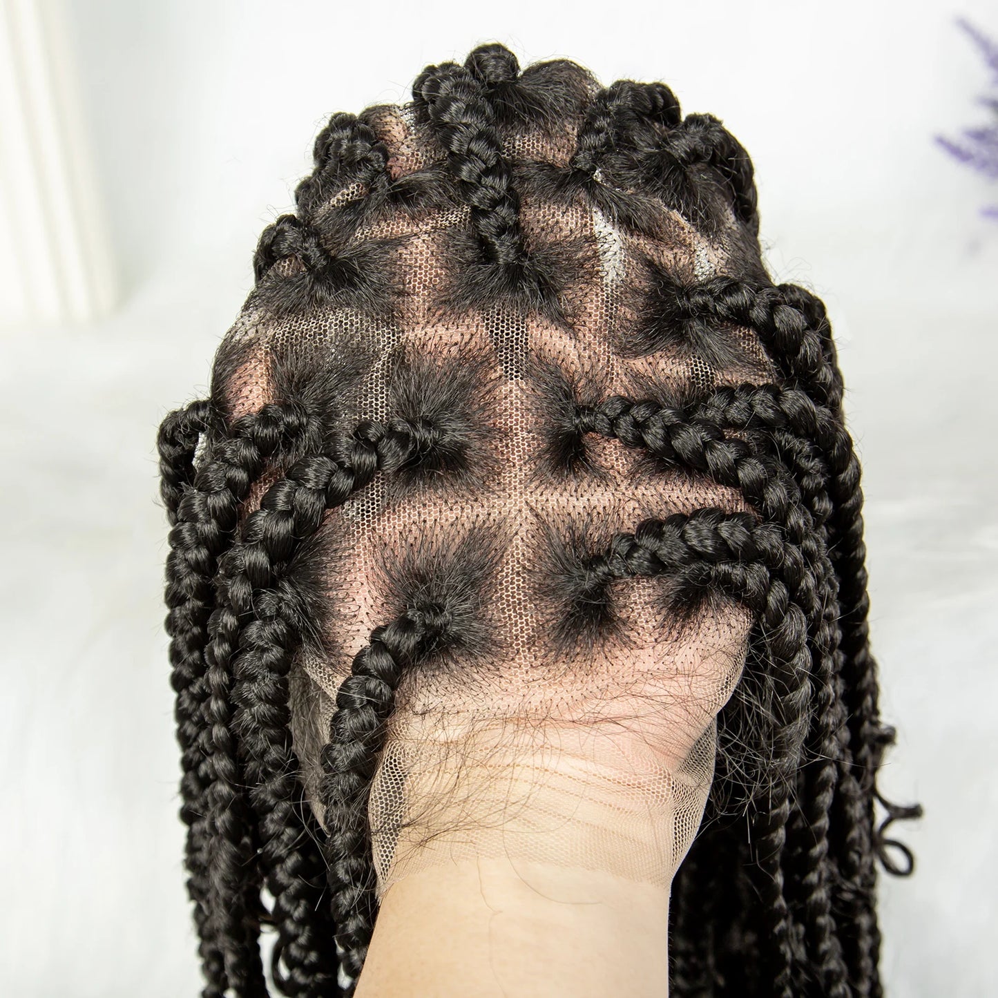 KIMA Box Braids Synthetic Wigs Full Lace  Dreadloks Braided Wigs Knotless Goddess Boho Braided Wigs Hair for Black Women
