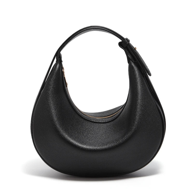 Women’s Fashion Crescent Underarm Bag | Small Winter Crossbody Handbag | Minimalist PU Leather Hobo Shoulder Bag — Perfect Gift for Wife (Model 901155F) Luxegan