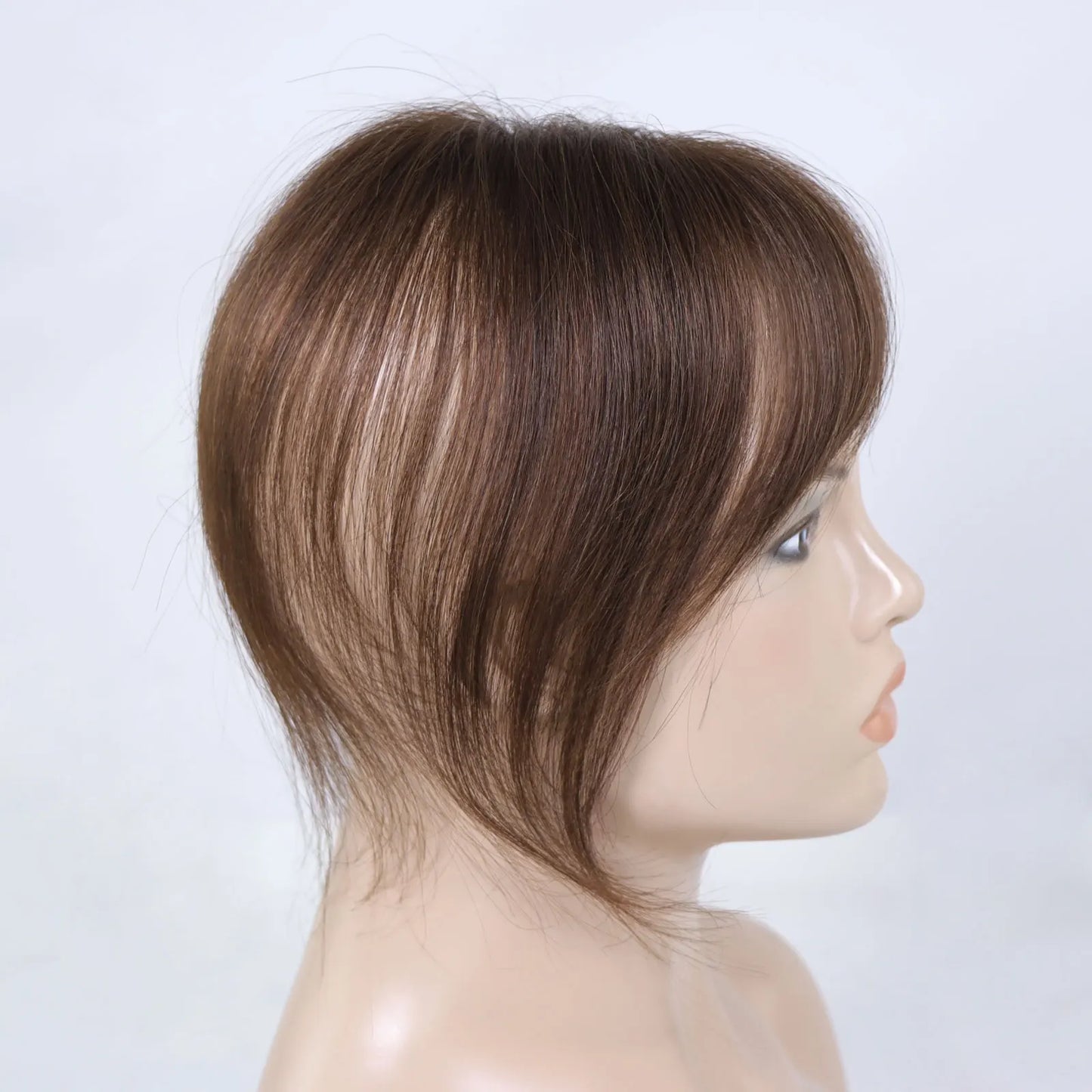 Wispy Clip In Bangs | Human Hair Fringe | Black & Brown Blunt Bangs Luxegan