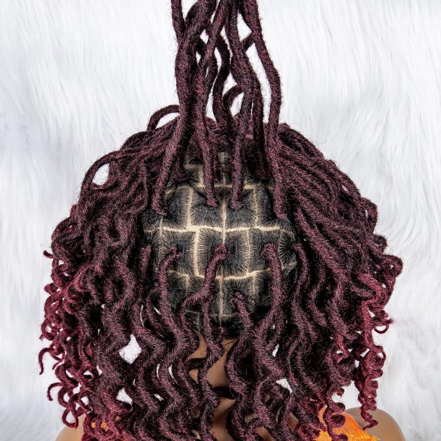 16" Synthetic Dreadlocks Braided Wig | Full Lace Crochet Style Luxegan