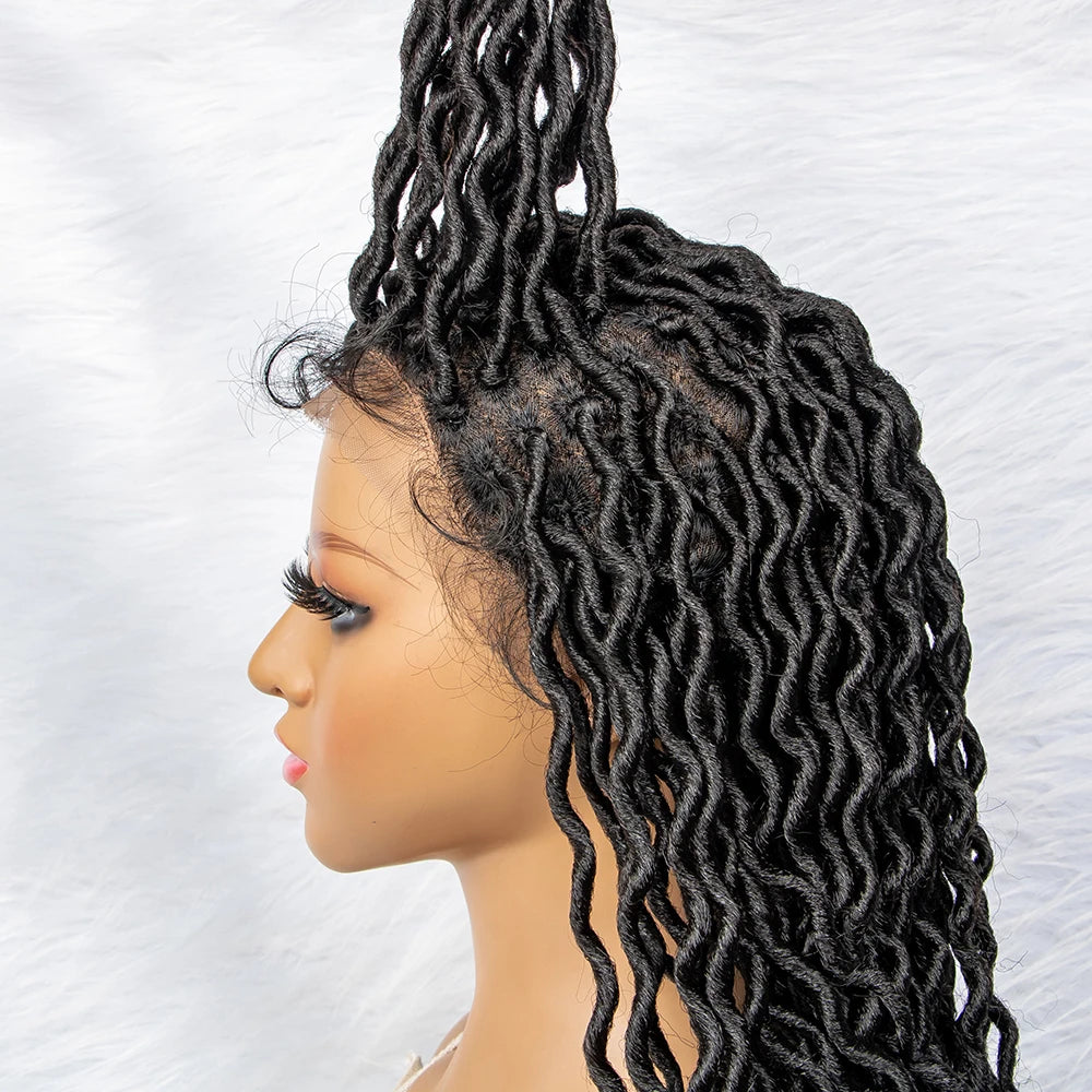 34" Dreadlocks Braided Wig | Full Lace Front with Baby Hair Luxegan