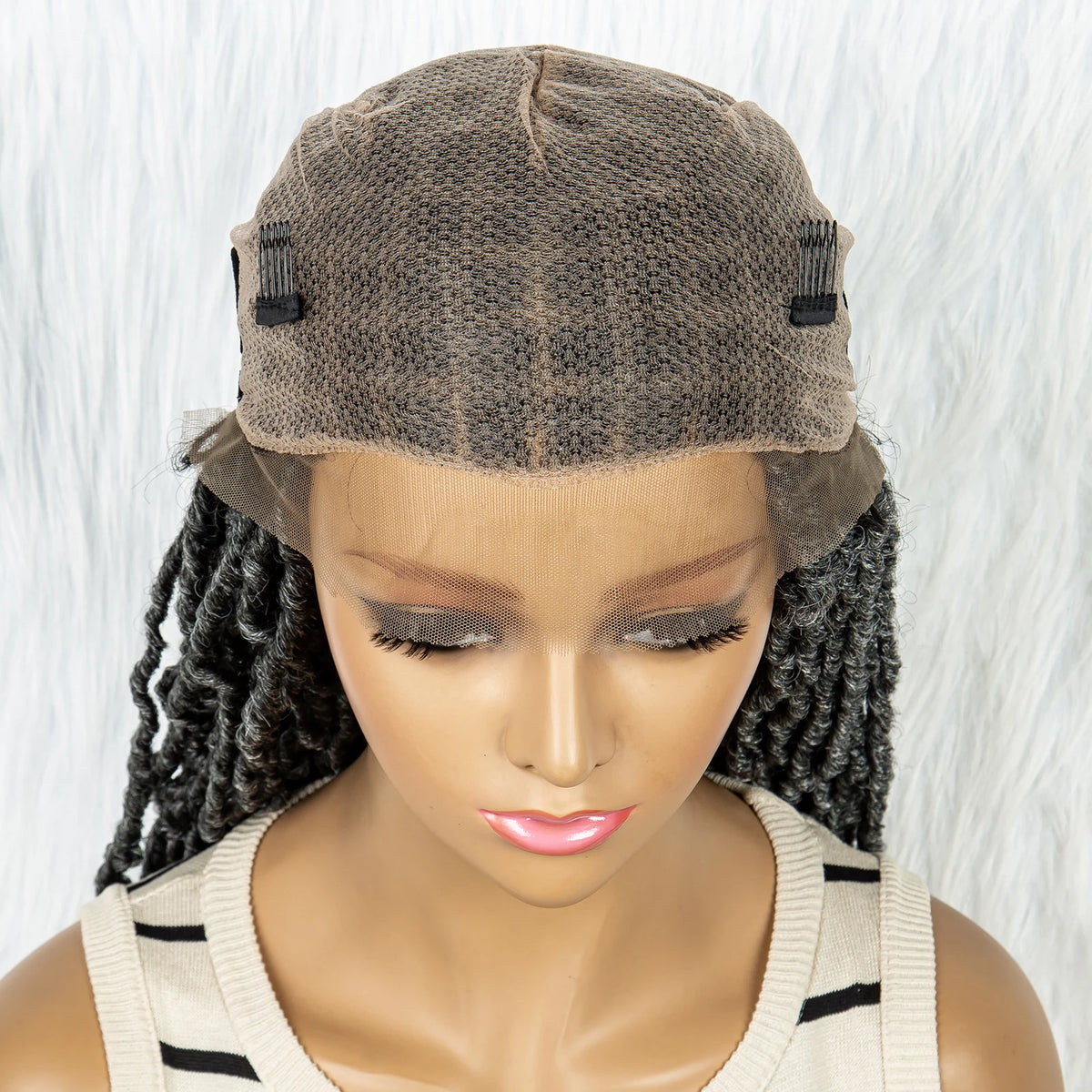Pink & Blue Braided Wig | Full Lace Butterfly Locs & Dreadlocks