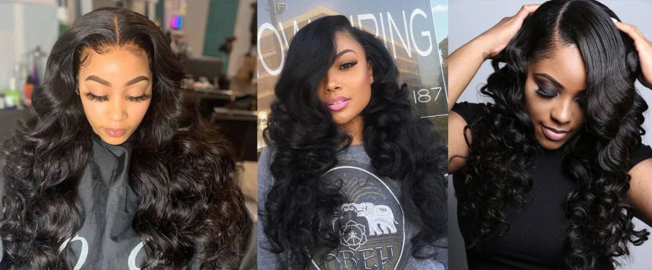 Vietnamese Remy Hair 4x4 Lace Closure Wig | Body Wave | 250% Density | Double Drawn | Glueless | Wear & Go | Natural Black