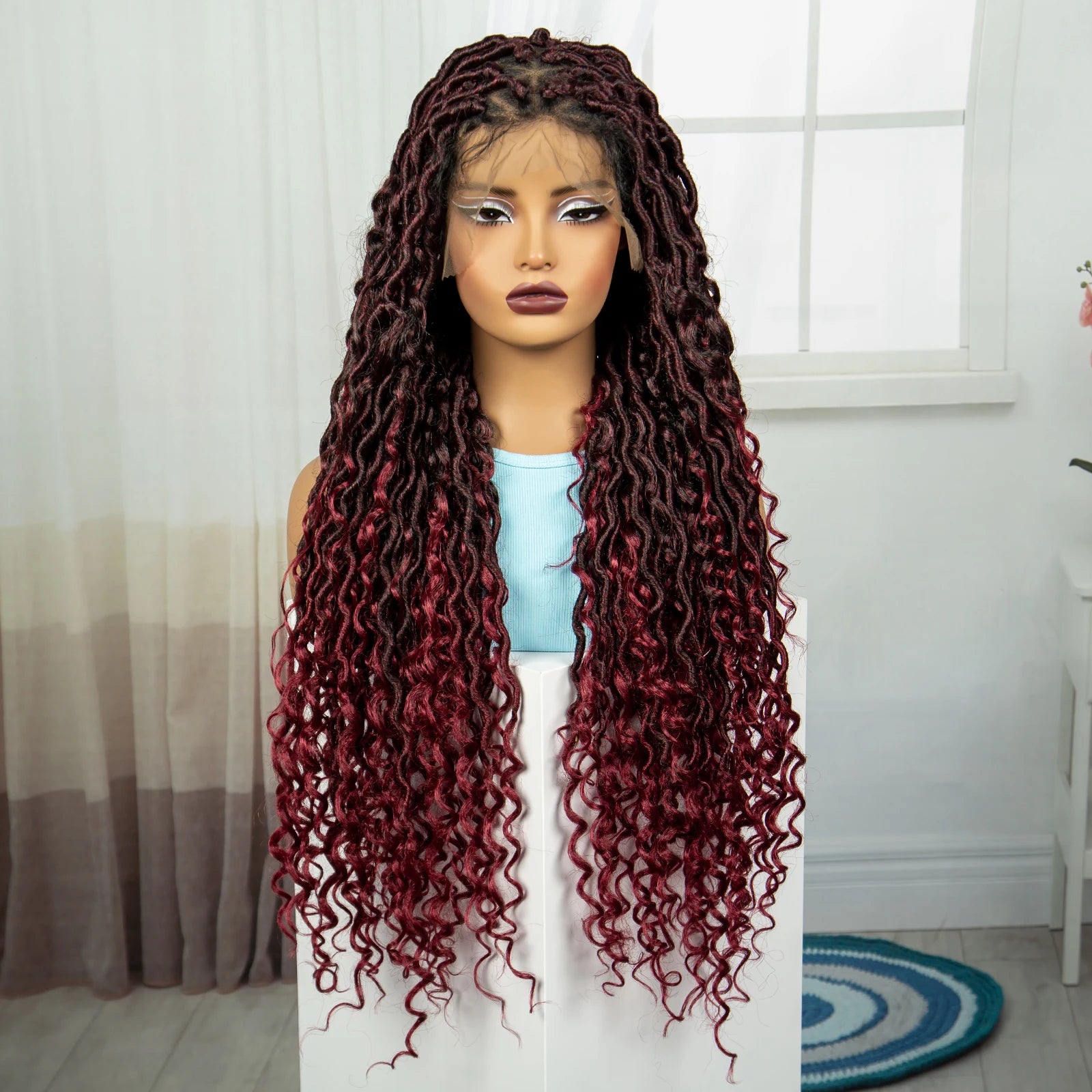 36" Long Braided Wig | Full Lace | Baby Hair | Daily Wear Luxegan