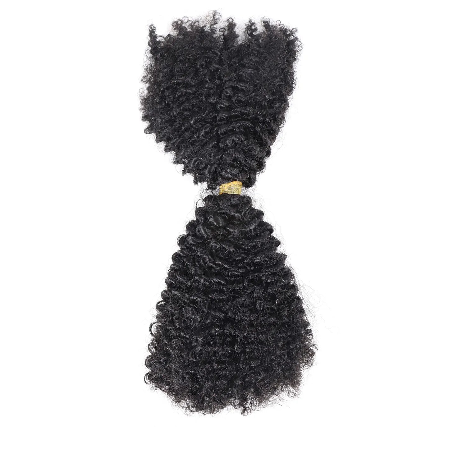 Ombre Honey Blonde Kinky Curly Human Hair Extensions | 50g Peruvian Crochet Bulk Hair (No Weft, Double Drawn) Luxegan