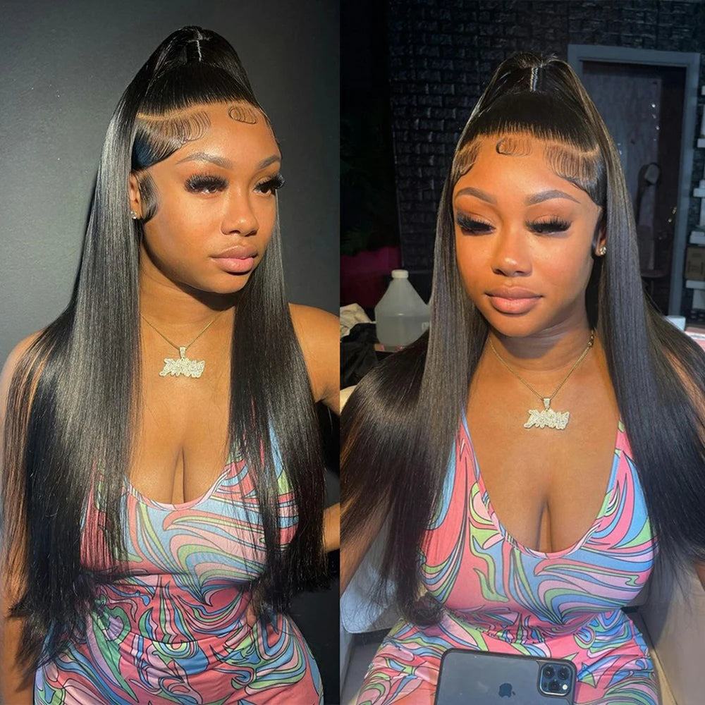 360 Lace Wig | Brazilian Bone Straight Hair | 13x6 & 13x4 Lace Frontal Wigs | 30-36 Inches