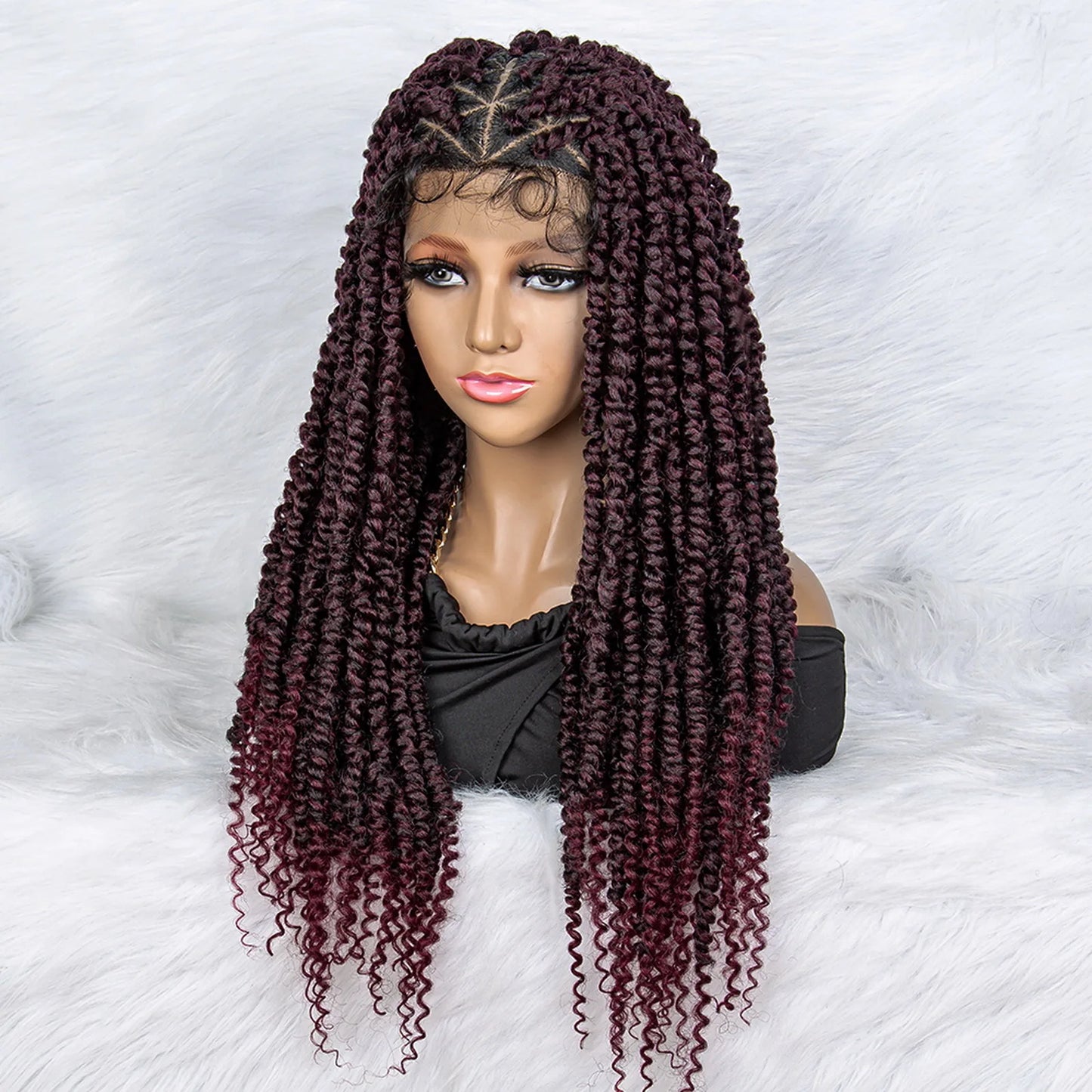 Knotless Box Braids Wig | Full Lace Front with Baby Hair Luxegan
