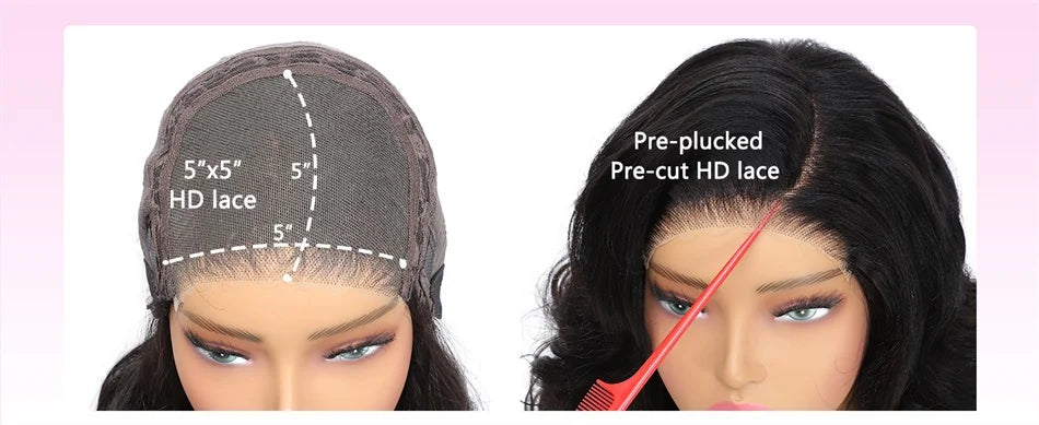 Vietnamese | 100% Raw Hair | Bouncy Loose | Wave | Pre Cut | Glueless | HD | Lace Closure | Wear And Go | 100% Human Hair Wigs Luxegan