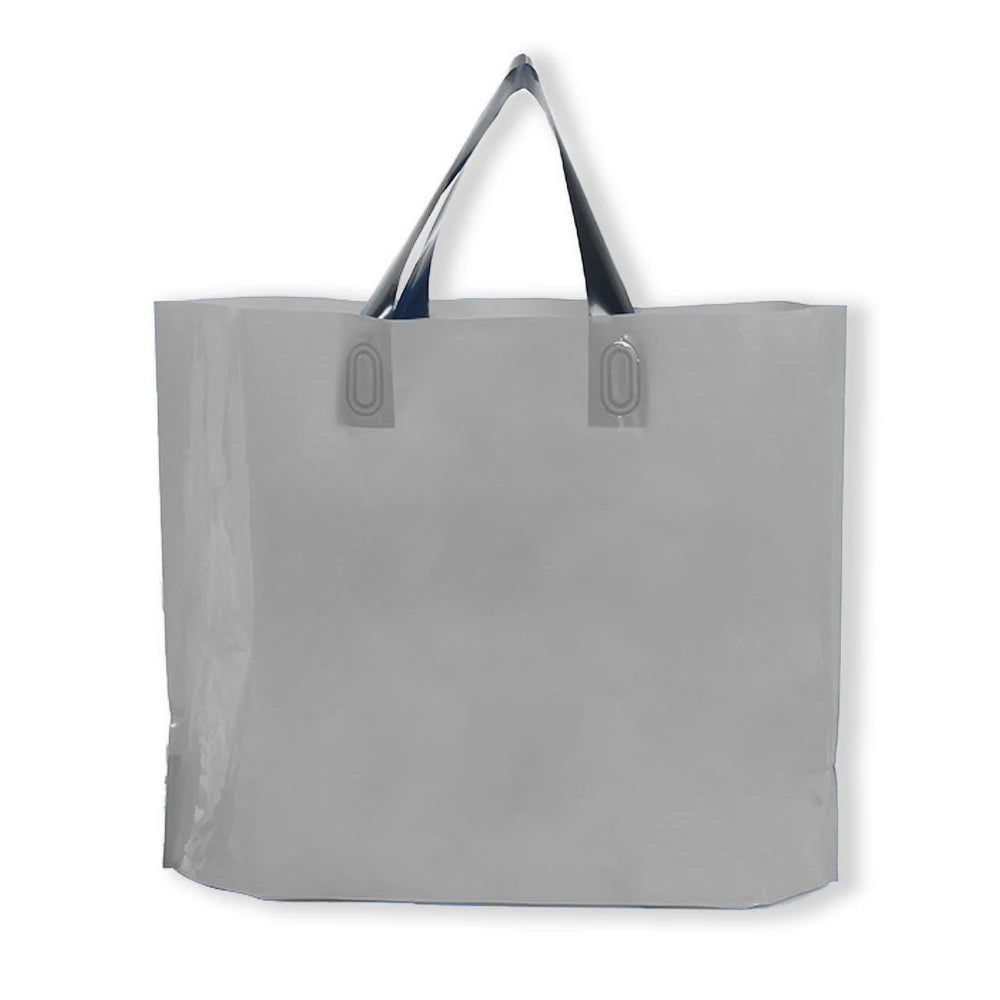 Custom Logo Plastic Shopping Bags | Personalized Small Business Boutique Retail Bags | Premium Gift Packaging with Handles for Parties, Weddings, and Events (20/50pcs Sets) Luxegan