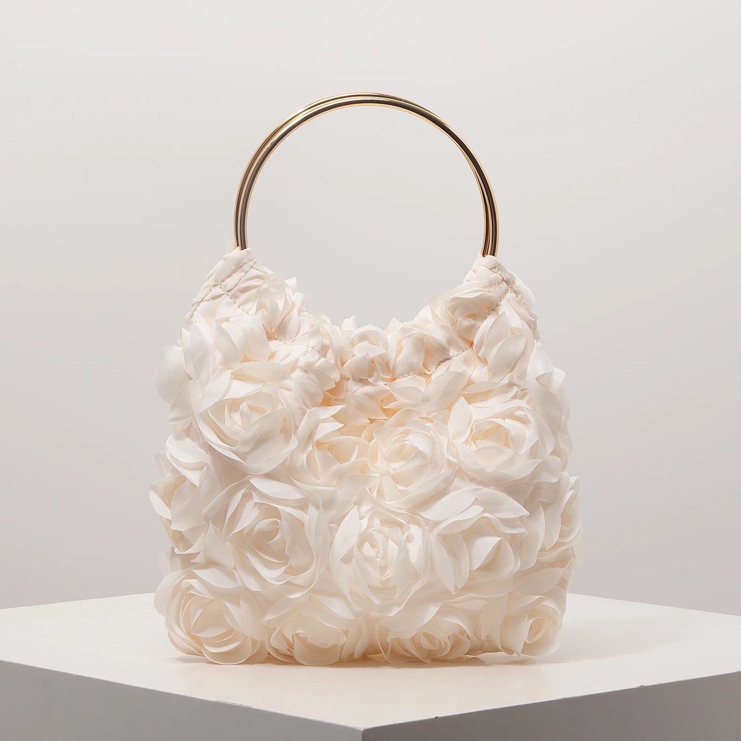 Luxury Rose Flower Tote Bags for Ladies | Elegant Party Bag & Wedding Handbag Luxegan