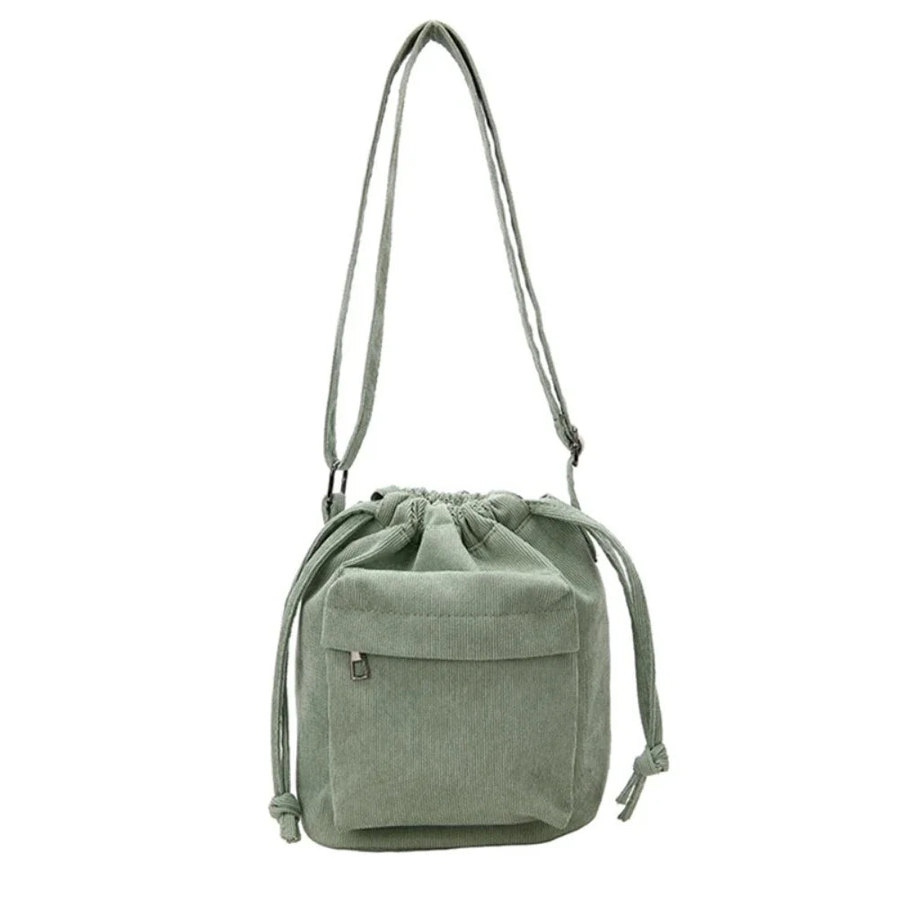 New Women's Bag | Korean Style Drawstring Bucket Bag & Casual Light Youth Crossbody Bag Luxegan