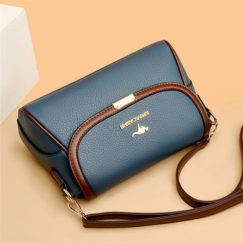 Solid Color High-Quality Leather Small Shoulder Bags | New Messenger Bags with Strap & Designer Crossbody Bag (Sac à Main) Luxegan