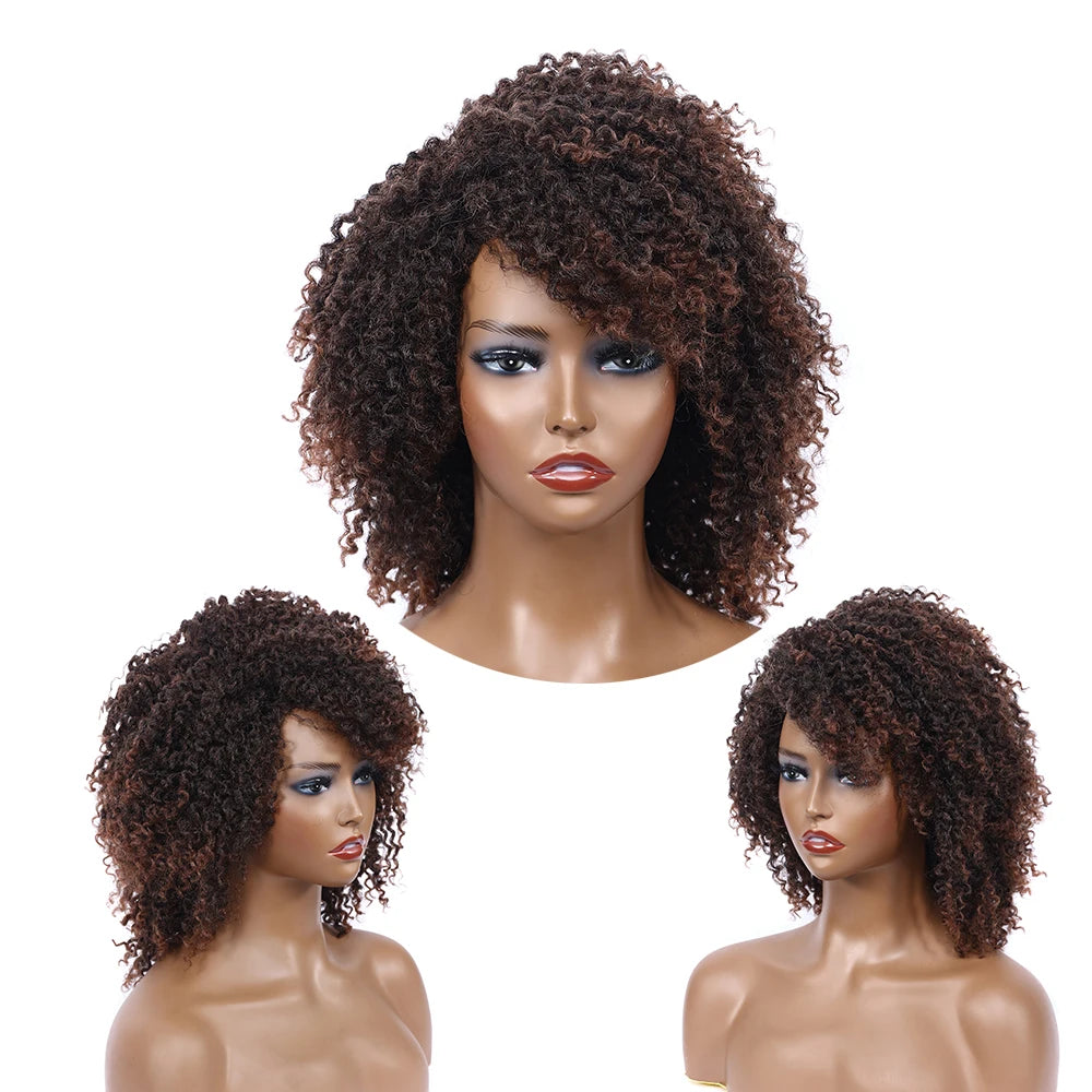 10" Braided Bob Wig | Afro Dreadlock Wig | Curly Ends | Synthetic Crochet Wig | Cosplay