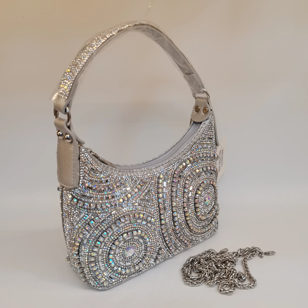 Soft Rhinestone Embellished Evening Bag | Fashion Chain Clutch Luxegan