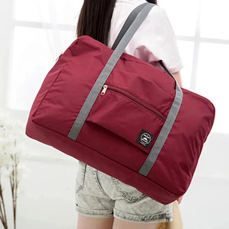 New Nylon Foldable Travel Bags | Unisex Large Capacity Shoulder Bag & Waterproof Handbag Luxegan
