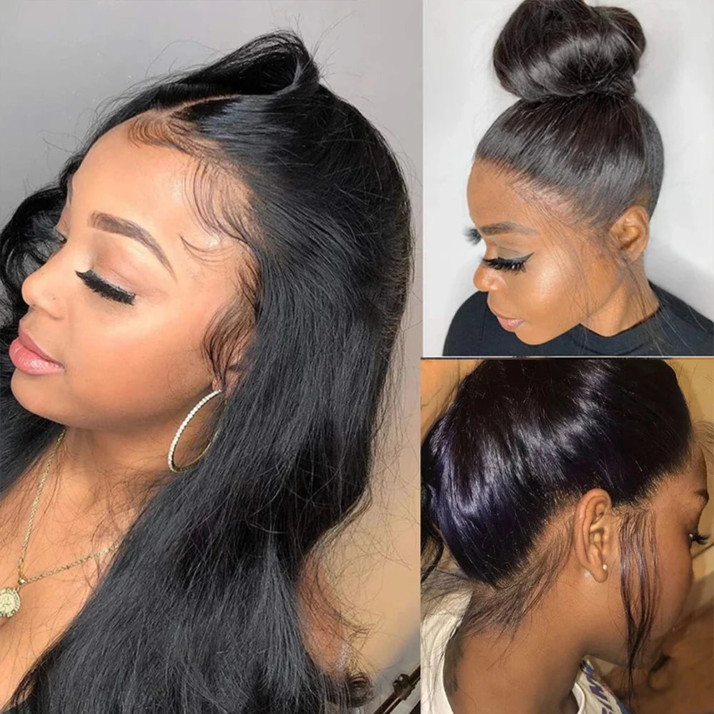 Real Full Lace Wigs 100% Human Hair for Braided Wigs Knotless Braids Straight HD Full Lace Frontal Wig Braid Wigs Preplucked Luxegan