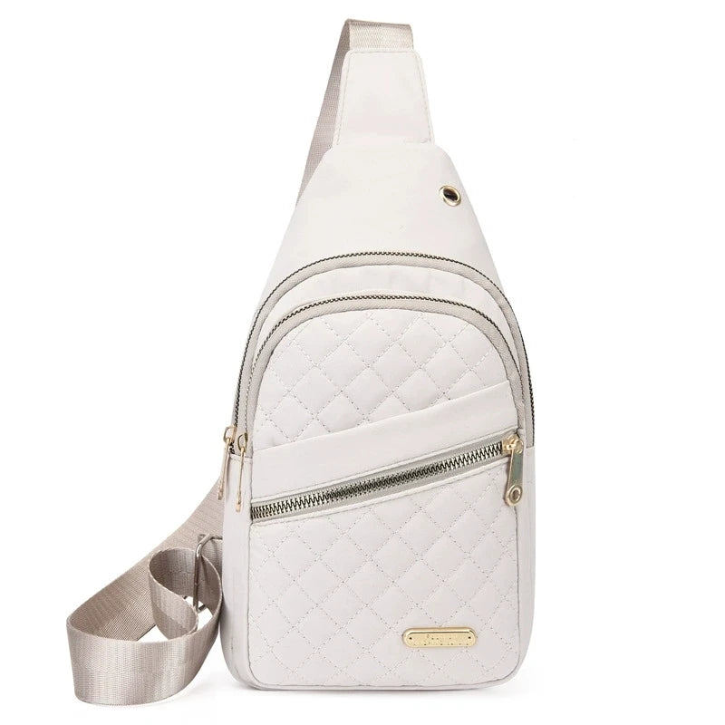 Lightweight & Comfortable Quilted Crossbody Chest Bag | Women's Sling Shoulder Purse Luxegan