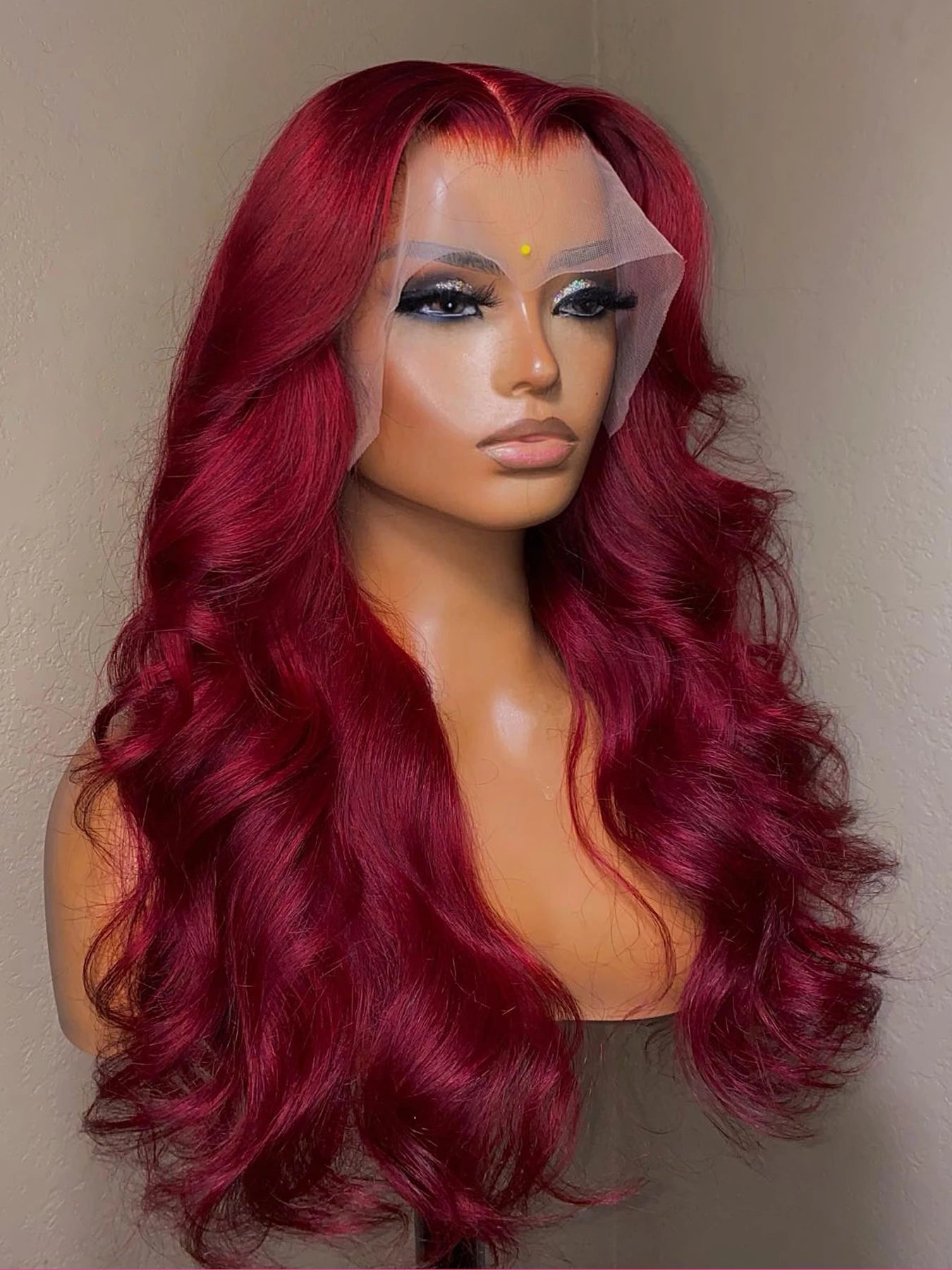 200% Density 99J Burgundy Lace Front Human Hair Wig 13x6 Body Wave Brazilian Remy Deep Part On Sale