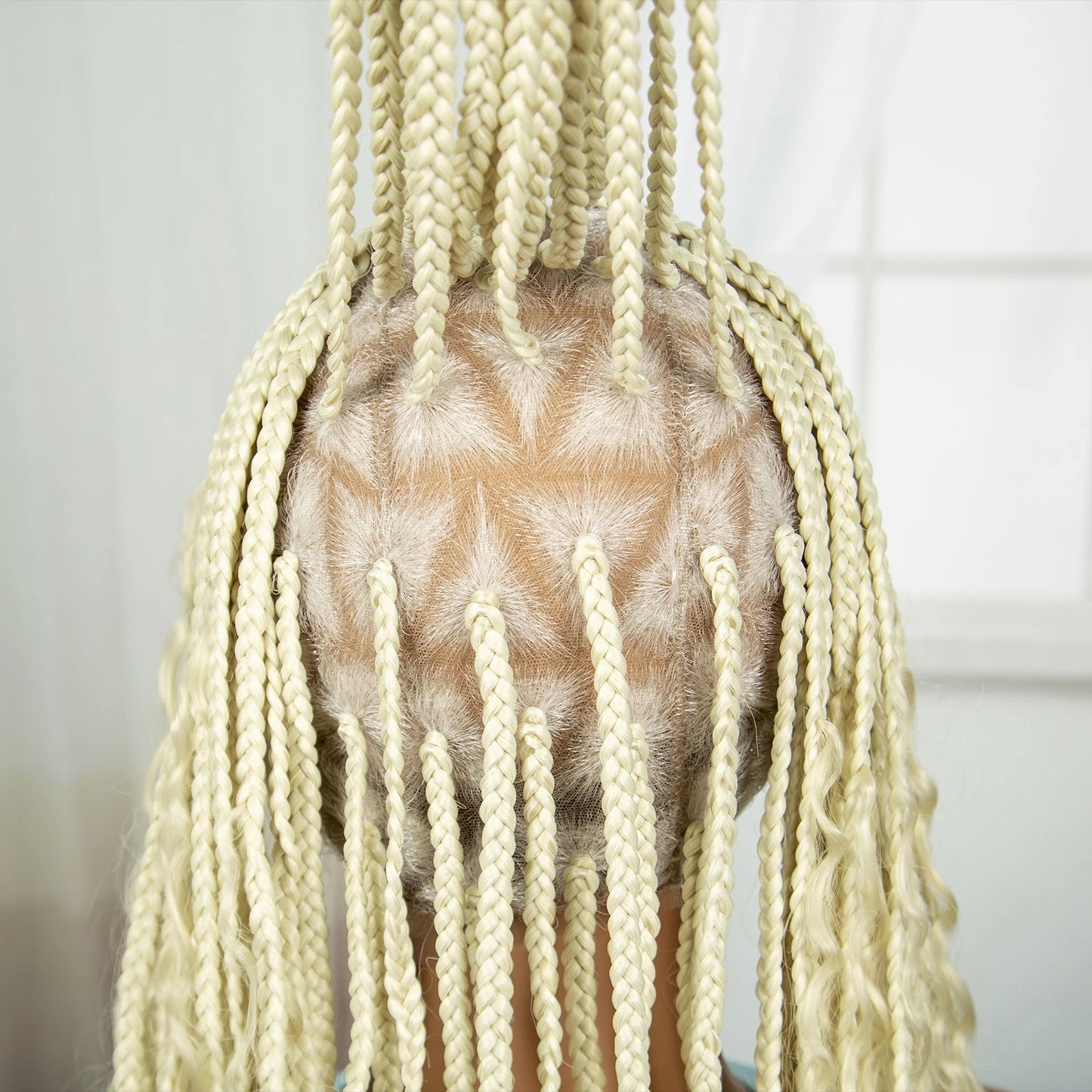 36" Ombre Boho Knotless Braids Wig | Curly Ends | HD Full Lace | Baby Hair Luxegan