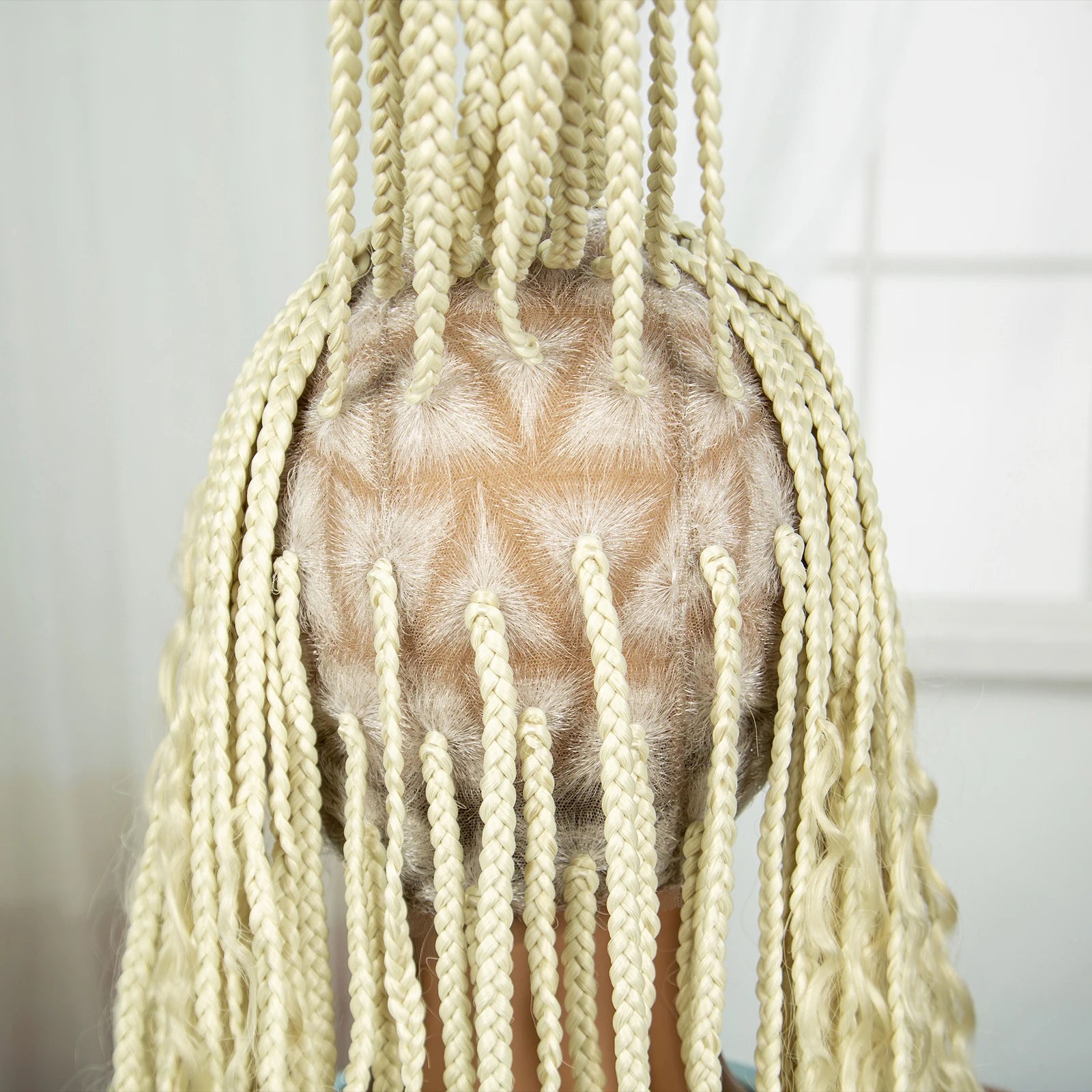 36" Ombre Boho Knotless Braids Wig | Curly Ends | HD Full Lace | Baby Hair Luxegan