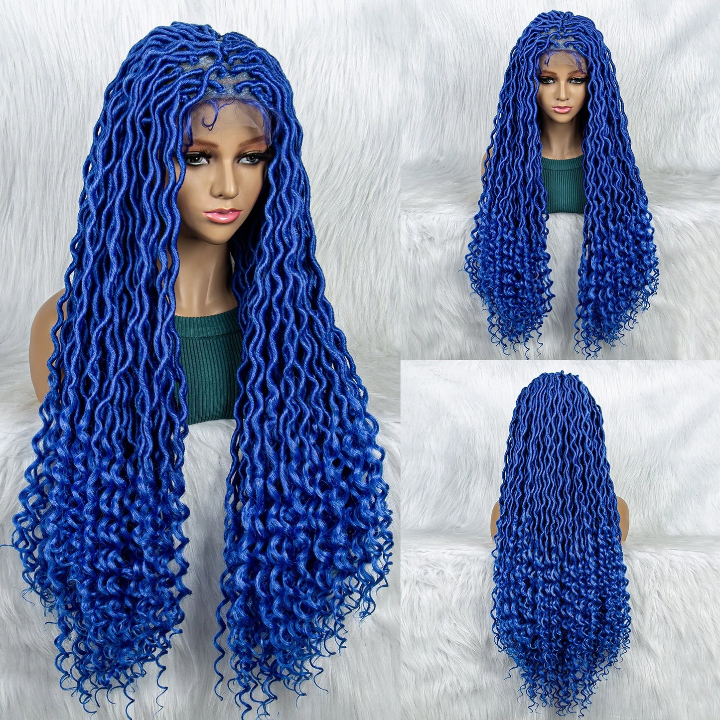 Braided Wig with Lambswool Curls | Transparent Full Lace Front Luxegan