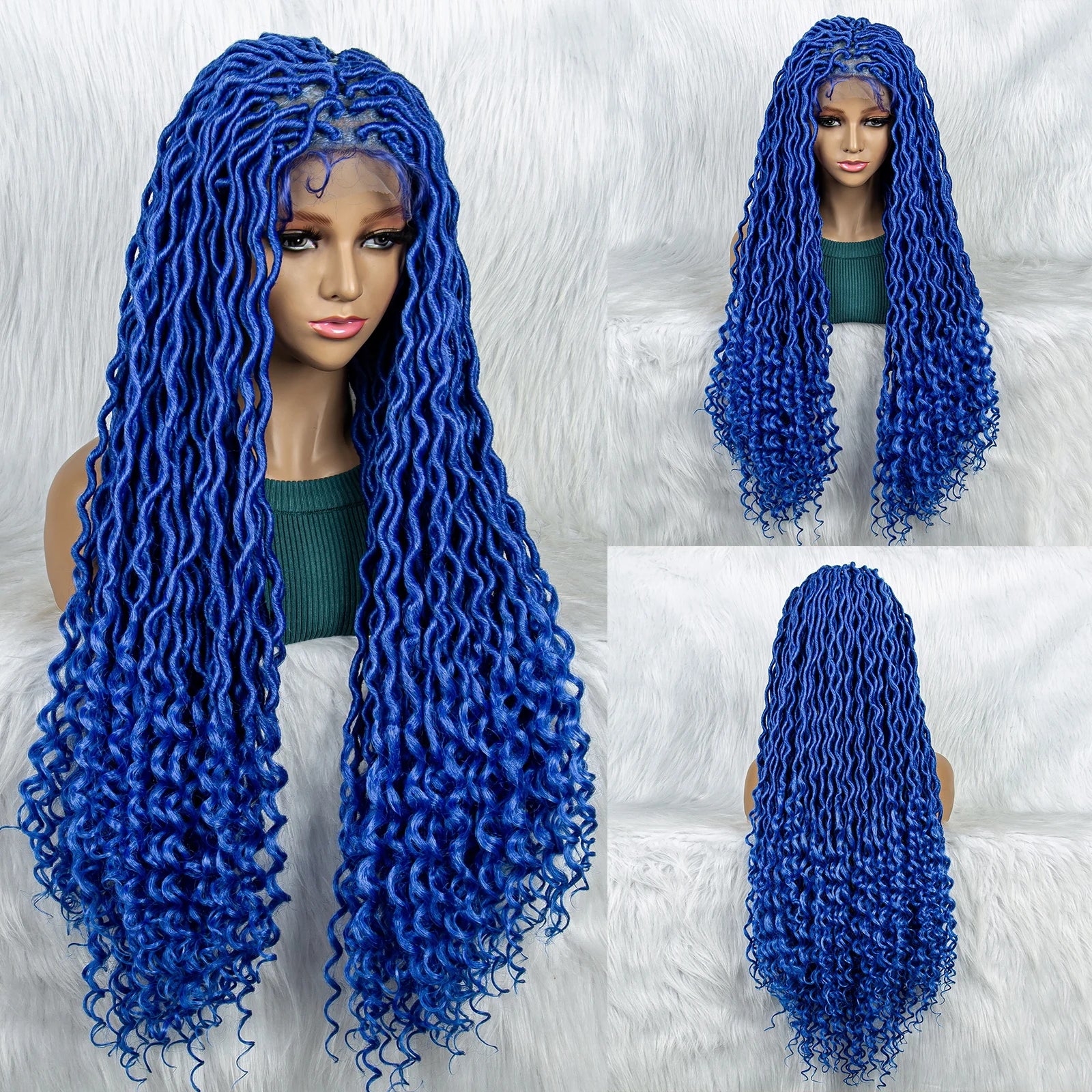 Braided Wig with Lambswool Curls | Transparent Full Lace Front Luxegan