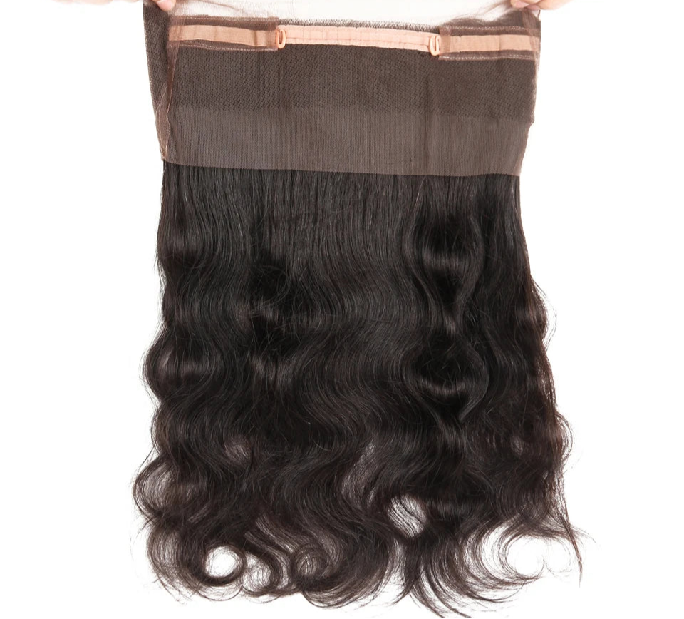 180% Density Body Wave 360 Lace Frontal | Transparent Swiss Lace Human Hair Closure (14-18") Luxegan