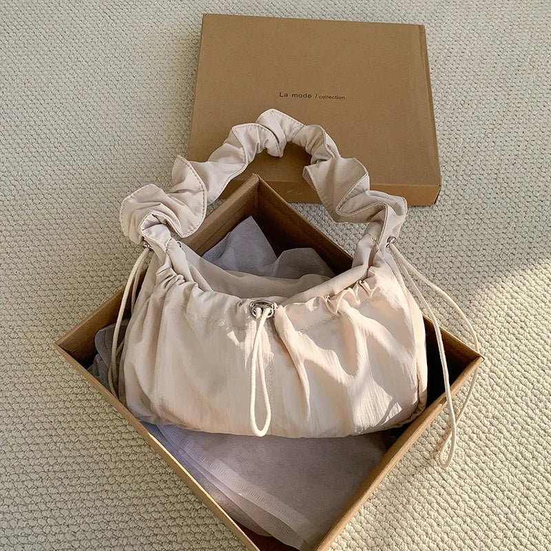 Simple Fashion Fold Shoulder Bag | Vintage Casual Designer Underarm Crossbody Bag Women | New Luxury Handbags High Quality Luxegan